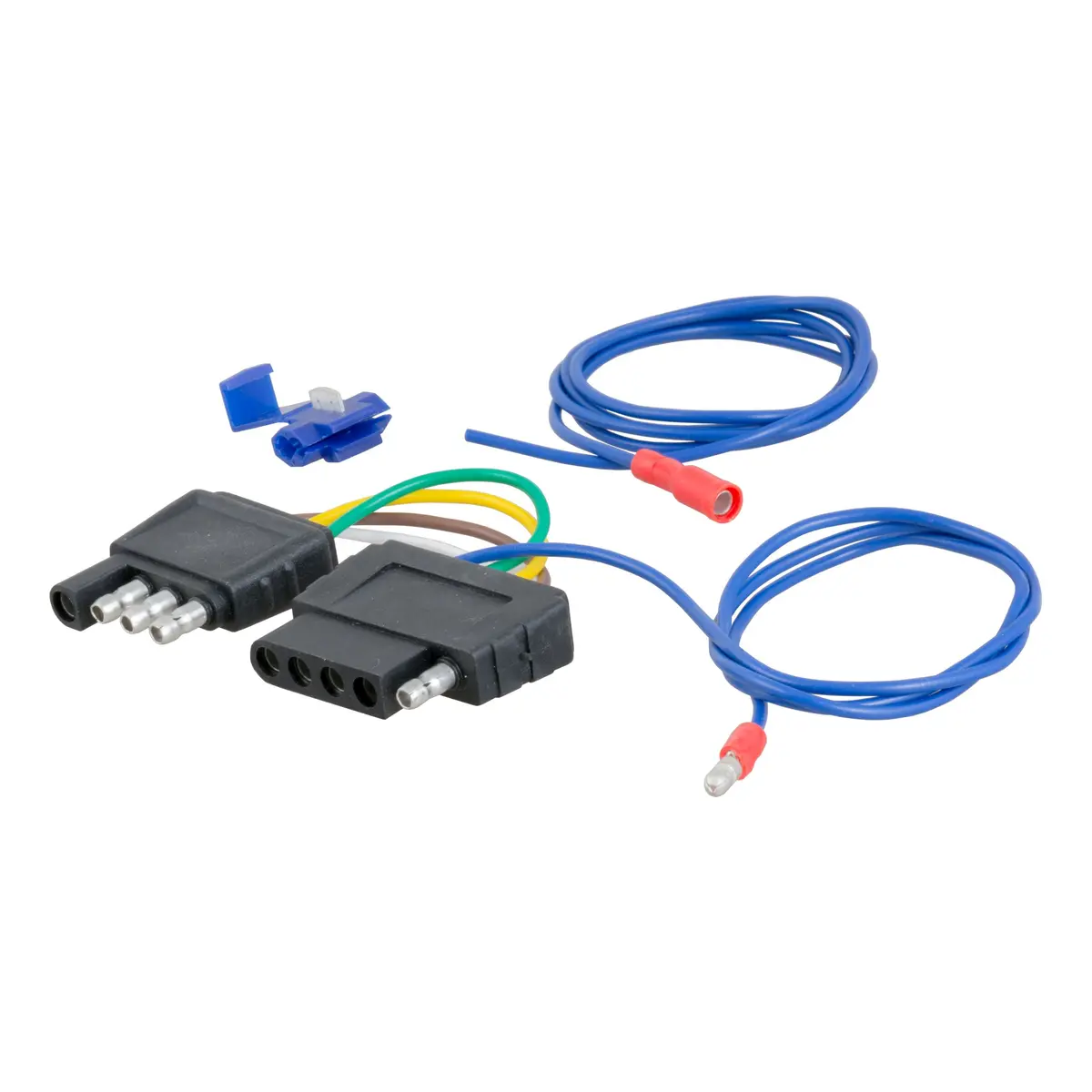 Curt 57187 4-Way Flat Vehicle-Side To 5-Way Trailer Wiring Adapter 1