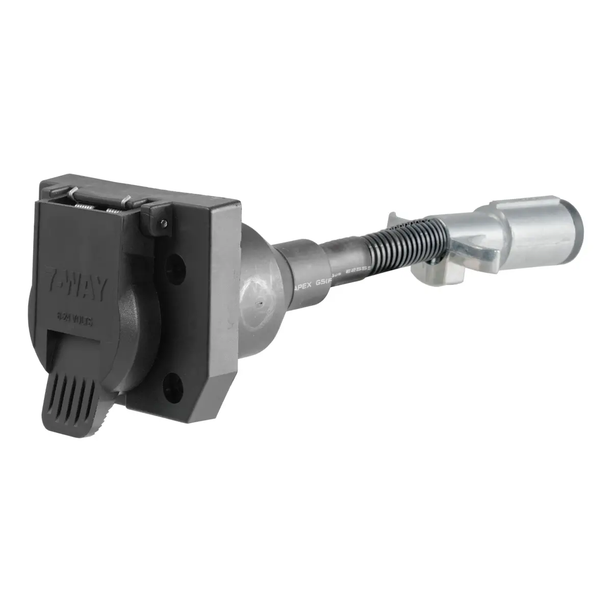 Curt 57667 6-Way Round Vehicle-Side To 7-Way Rv Blade Trailer Wiring Adapter 1