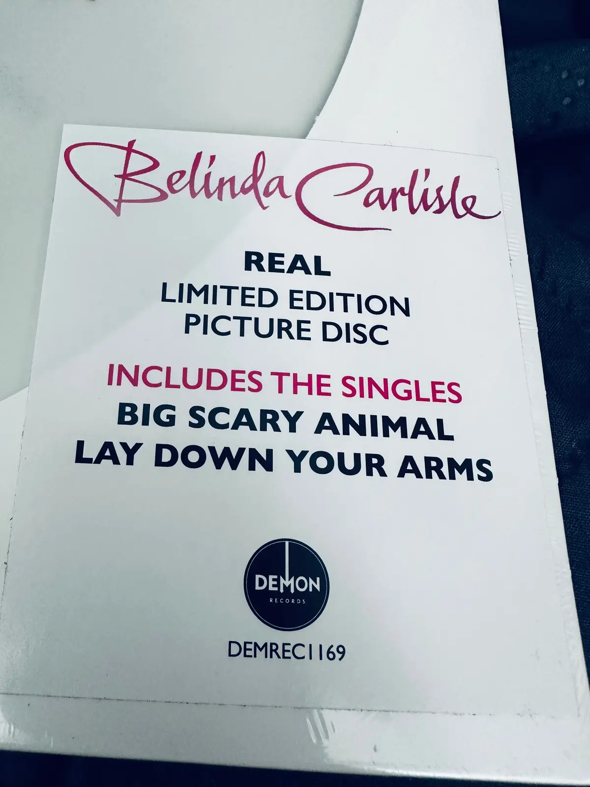 Belinda Carlisle Real (Import Picture Disc) Lp Vinyl - New 2
