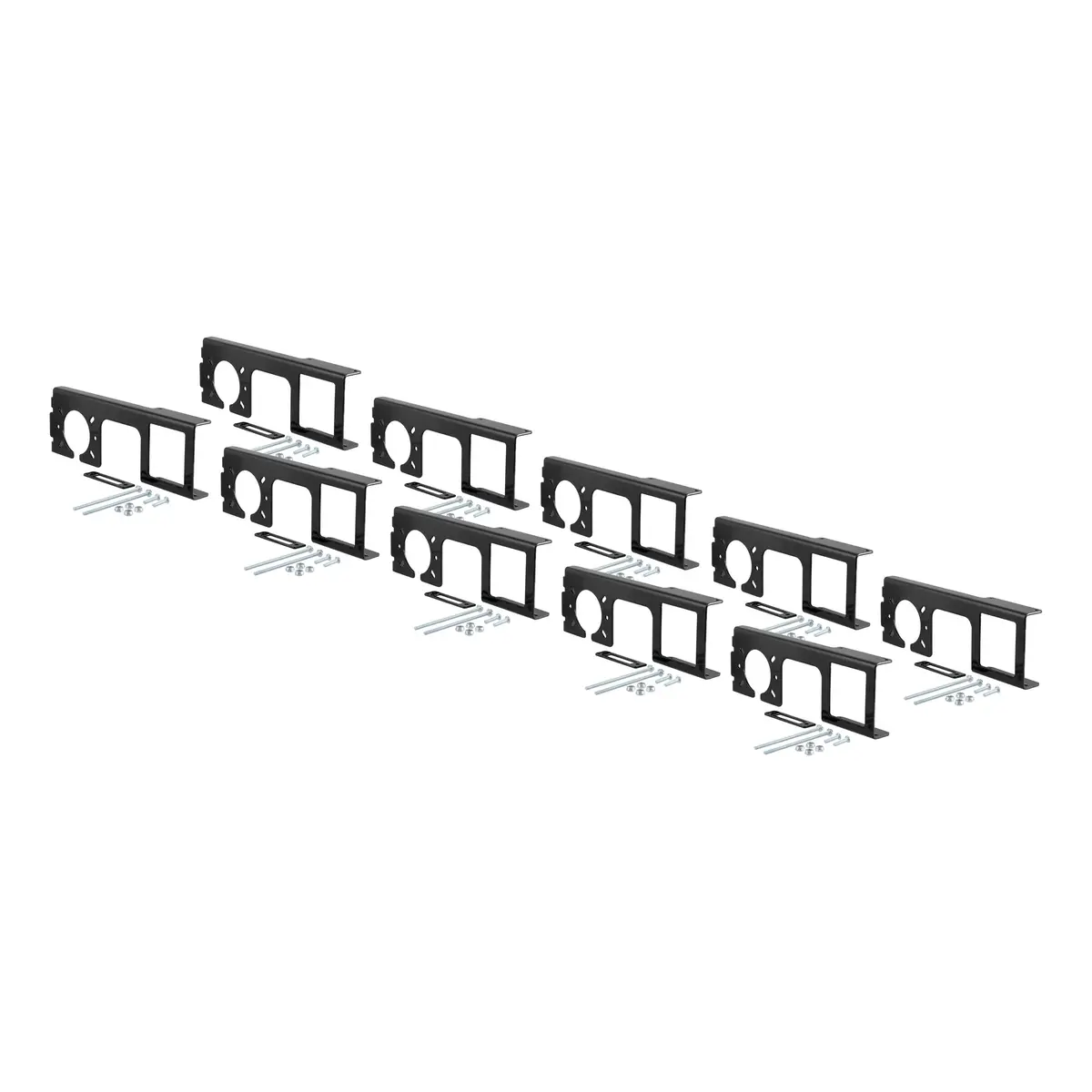 Curt 58000010 Easy-Mount Vehicle Wiring Connector Mounting Brackets For 4-Way Or 5-Way Flat And 6-Way Or 7-Way Round, Fits 2-Inch Receiver, Pack Of 10 1