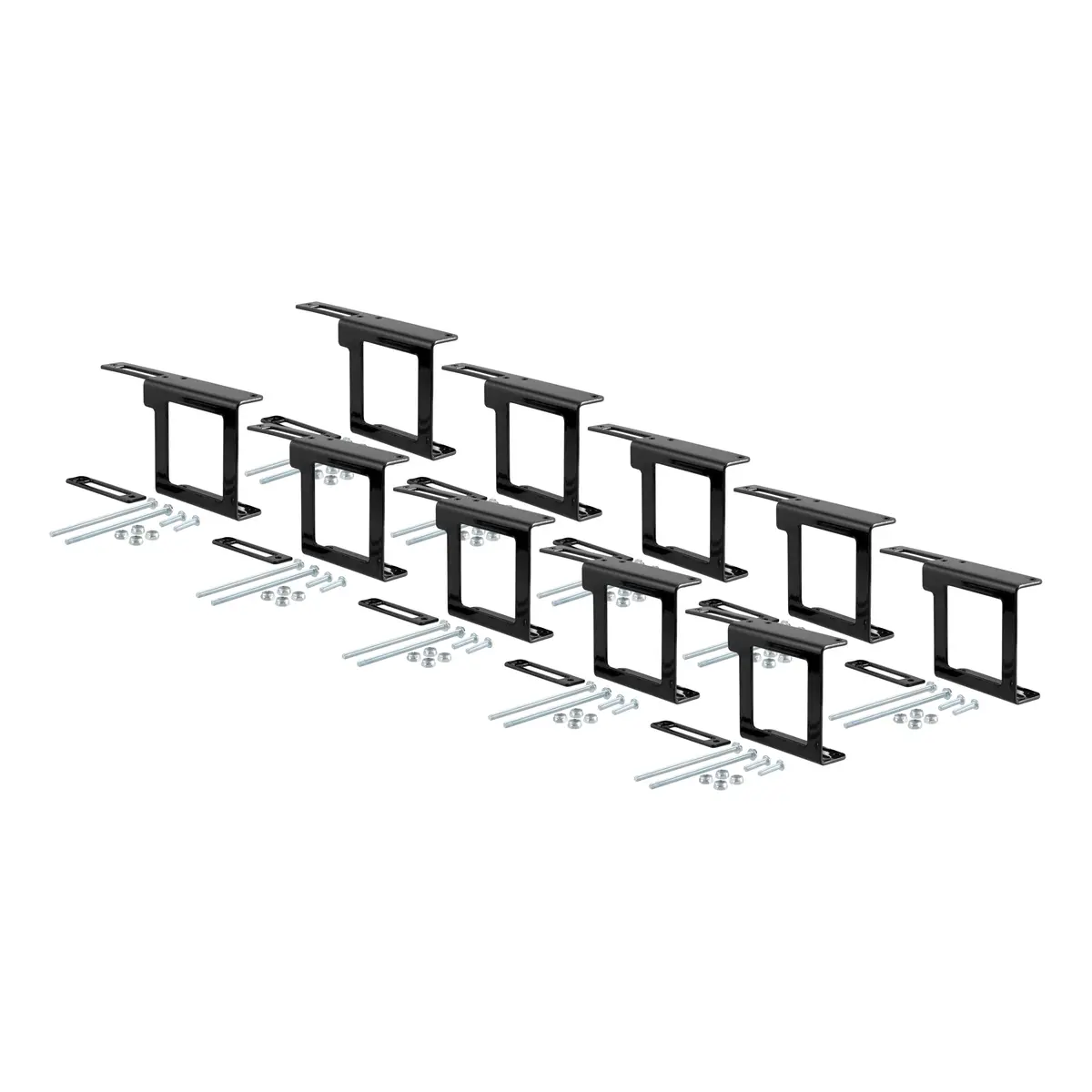 Curt 58001010 Easy-Mount Vehicle Trailer Wiring Harness Connector Mounting Brackets For 4-Way Or 5-Way Flat, Fits 2-Inch Receiver, Pack Of 10 1