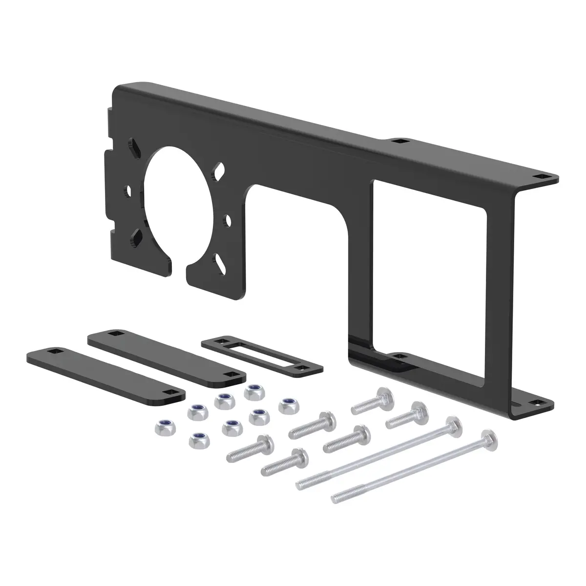 Curt 58003 Easy-Mount Vehicle Wiring Connector Mounting Bracket For 4-Way Or 5-Way Flat And 6-Way Or 7-Way Round, Fits 2-1/2-Inch Receiver 1