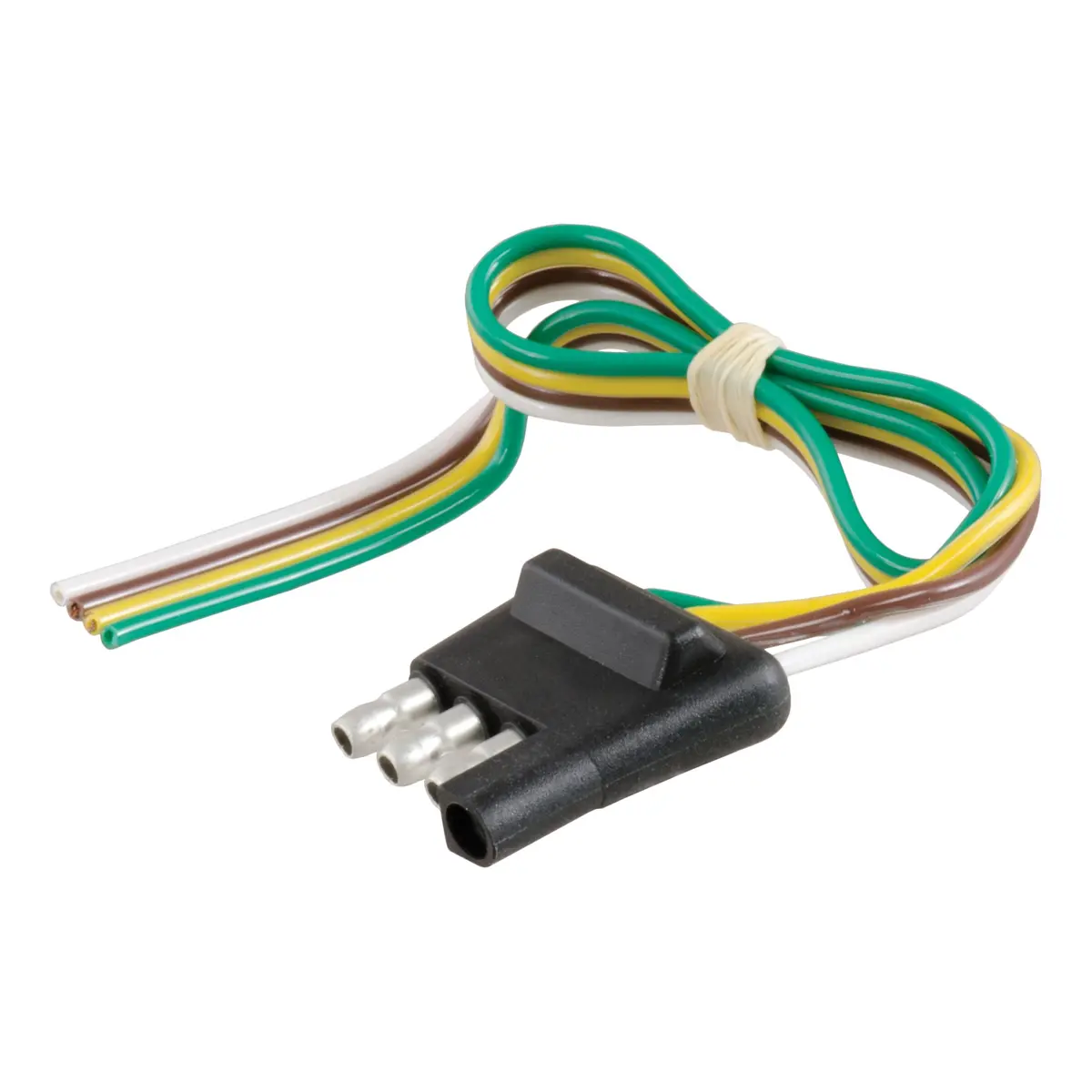 Curt 58031 Trailer-Side 4-Way Trailer Wiring Harness With 12-Inch Wires, 4-Pin Trailer Wiring 1