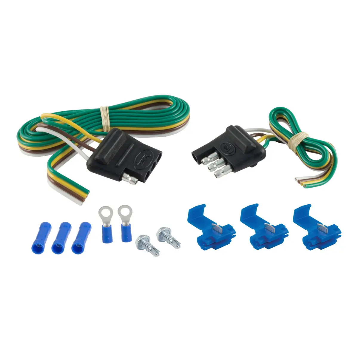 Curt 58305 4-Way Trailer Wiring Harness, 48-Inch Vehicle-Side Wires, 12-Inch Trailer-Side Wires, 4-Pin Trailer Wiring 1