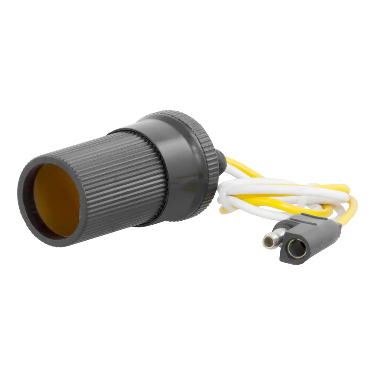 Curt 58313 Car Cigarette Lighter Socket Adapter Outlet With 2-Way Flat Plug, Connects To 2-Way, 4-Way Or 5-Way Flat Connector 1