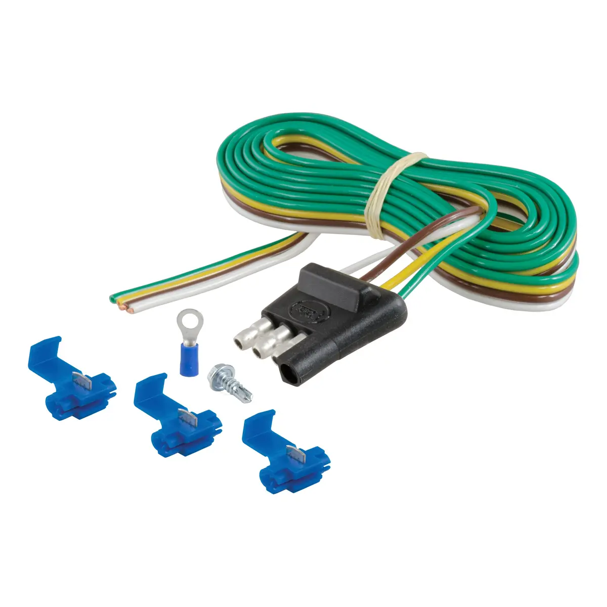 Curt 58349 Trailer-Side 4-Way Trailer Wiring Harness With 48-Inch Wires, 4-Pin Trailer Wiring 1