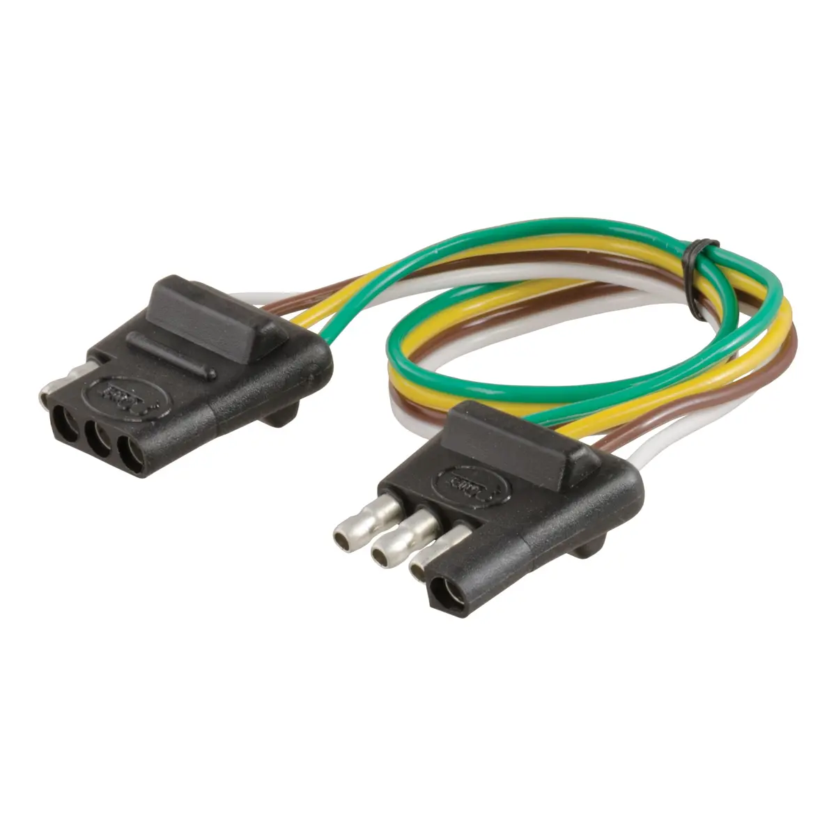 Curt 58380 Vehicle-Side And Trailer-Side 4-Way Trailer Wiring Harness With 12-Inch Wires, 4-Pin Trailer Wiring 1