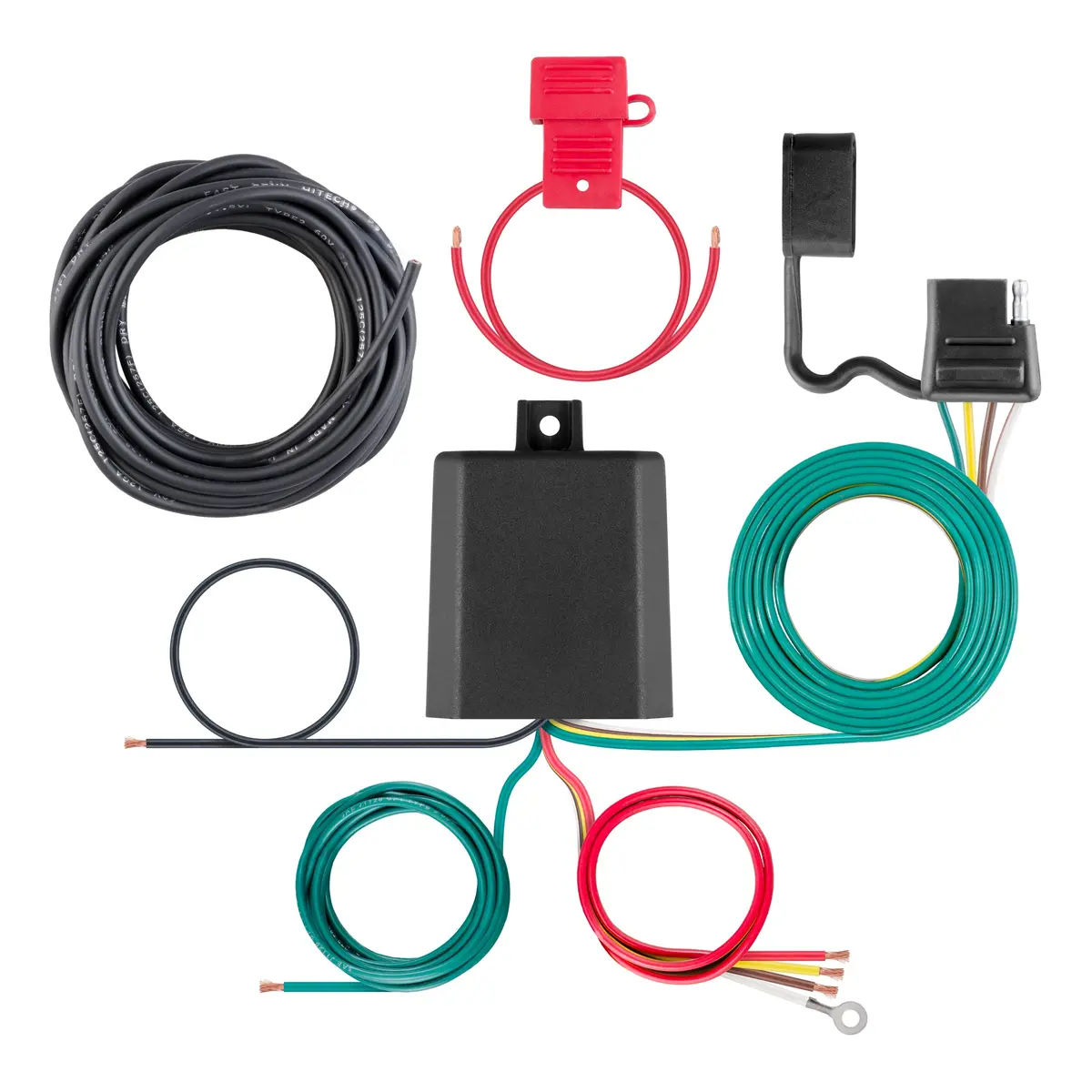 Curt 59496 Weather-Resistant Powered 3-To-2-Wire Splice-In Trailer Tail Light Converter Kit With 4-Pin Wiring Harness 1