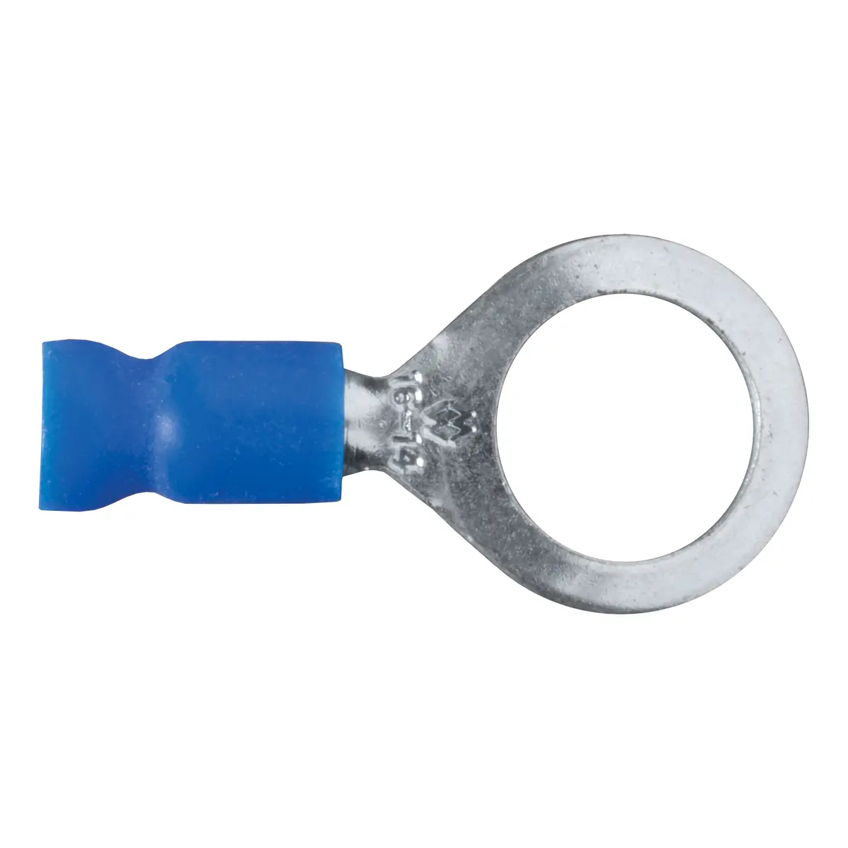 Curt 59523 16-14 Gauge Blue Vinyl-Insulated Ring Terminal Wire Connectors, 3/8-Inch Stud, 100-Pack 1