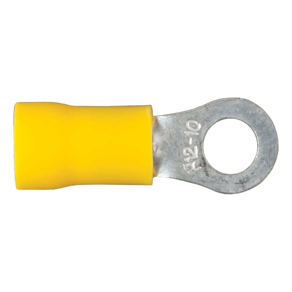 Curt 59531 12-10 Gauge Yellow Vinyl-Insulated Ring Terminal Wire Connectors, #10 Stud, 100-Pack 1