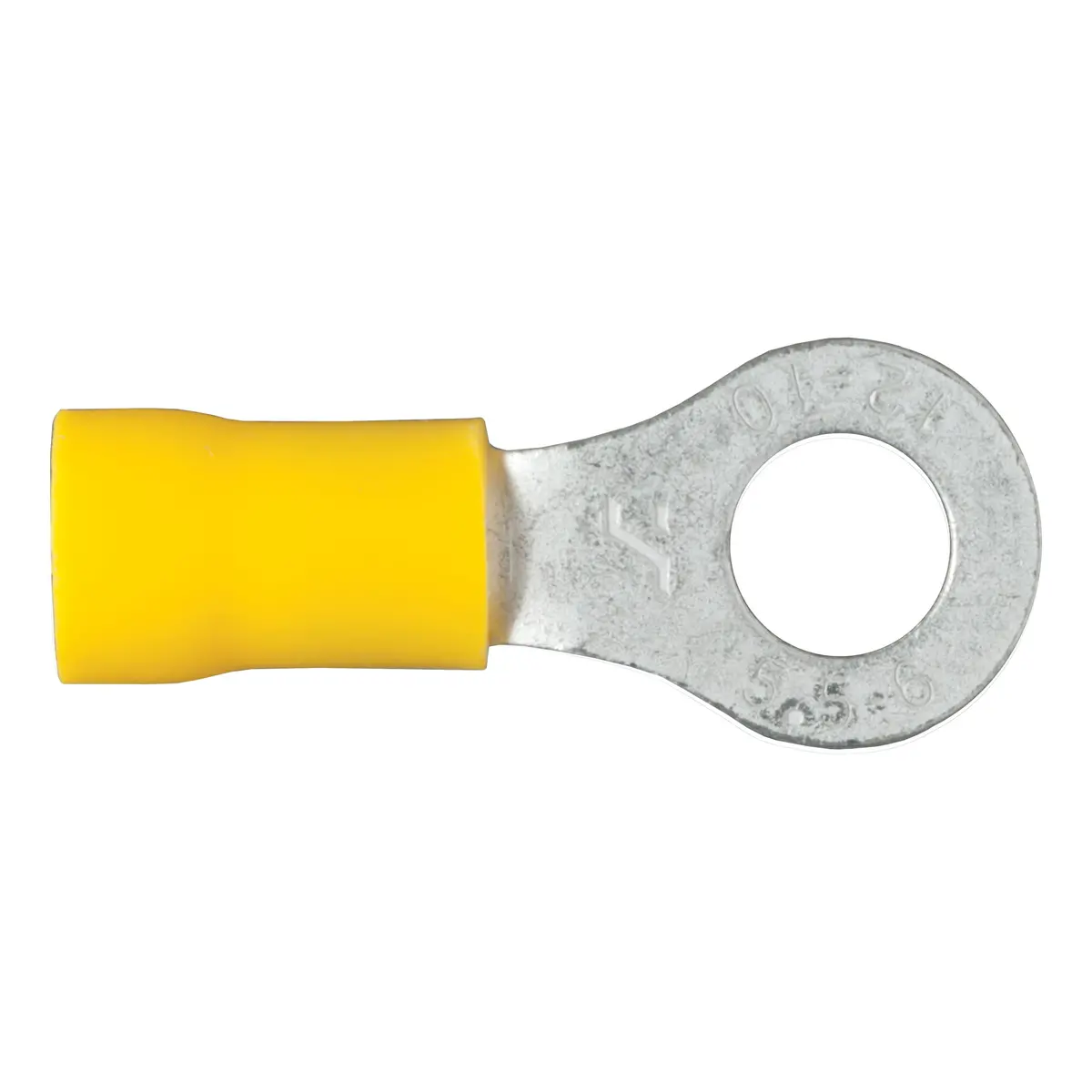 Curt 59534 12-10 Gauge Yellow Vinyl-Insulated Ring Terminal Wire Connectors, 1/4-Inch Stud, 100-Pack 1