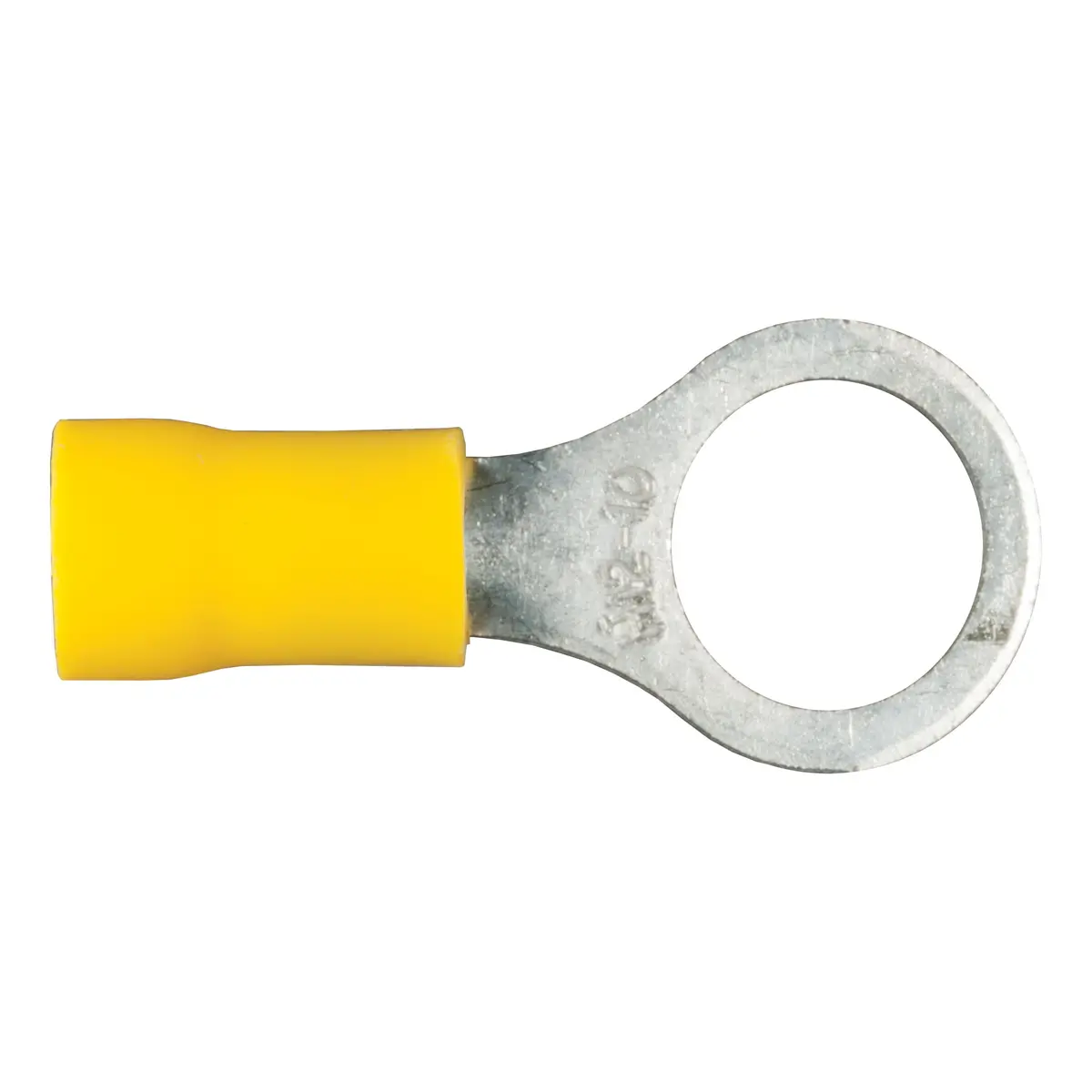 Curt 59538 12-10 Gauge Yellow Vinyl-Insulated Ring Terminal Wire Connectors, 3/8-Inch Stud, 100-Pack 1