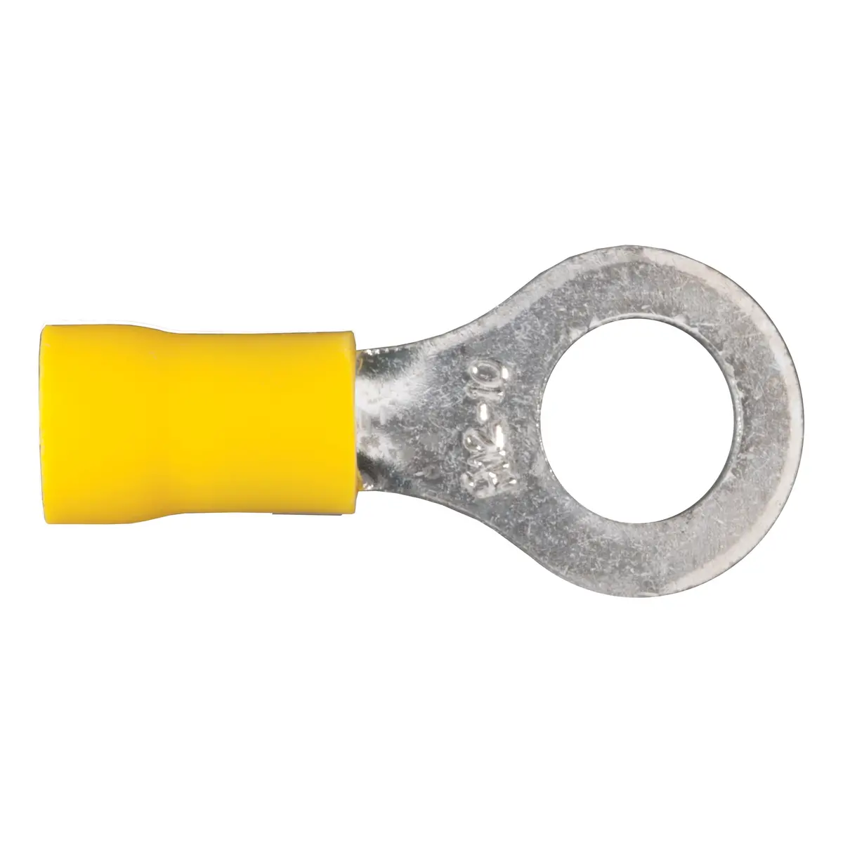 Curt 59556 12-10 Gauge Yellow Vinyl-Insulated Ring Terminal Wire Connectors, 5/16-Inch Stud, 100-Pack 1