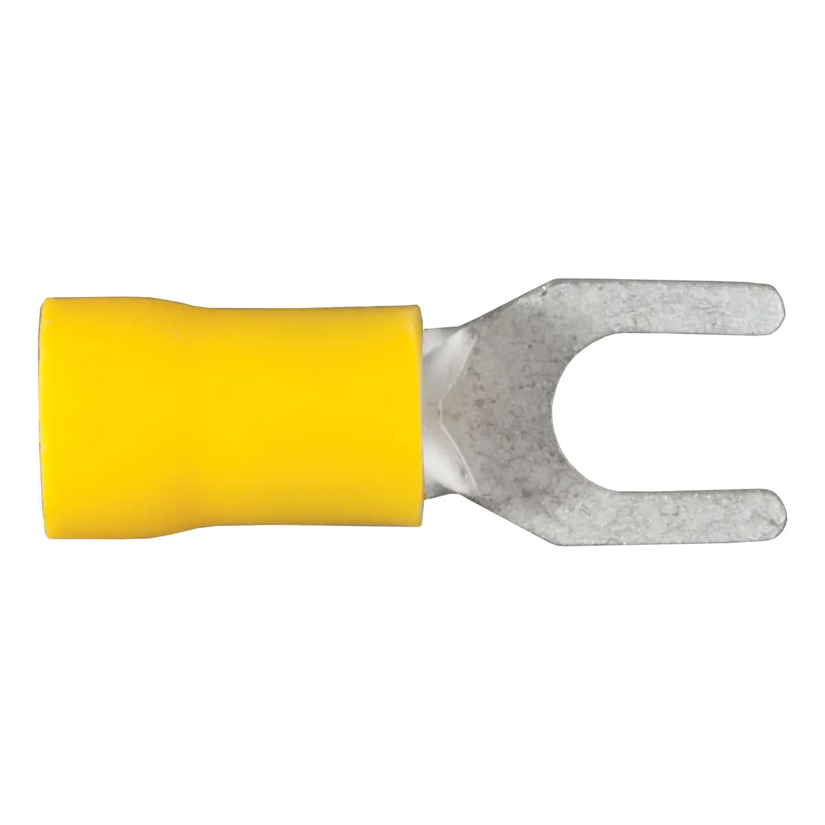 Curt 59631 12-10 Gauge Yellow Vinyl-Insulated Spade Terminal Connectors, #10 Stud, 100-Pack 1