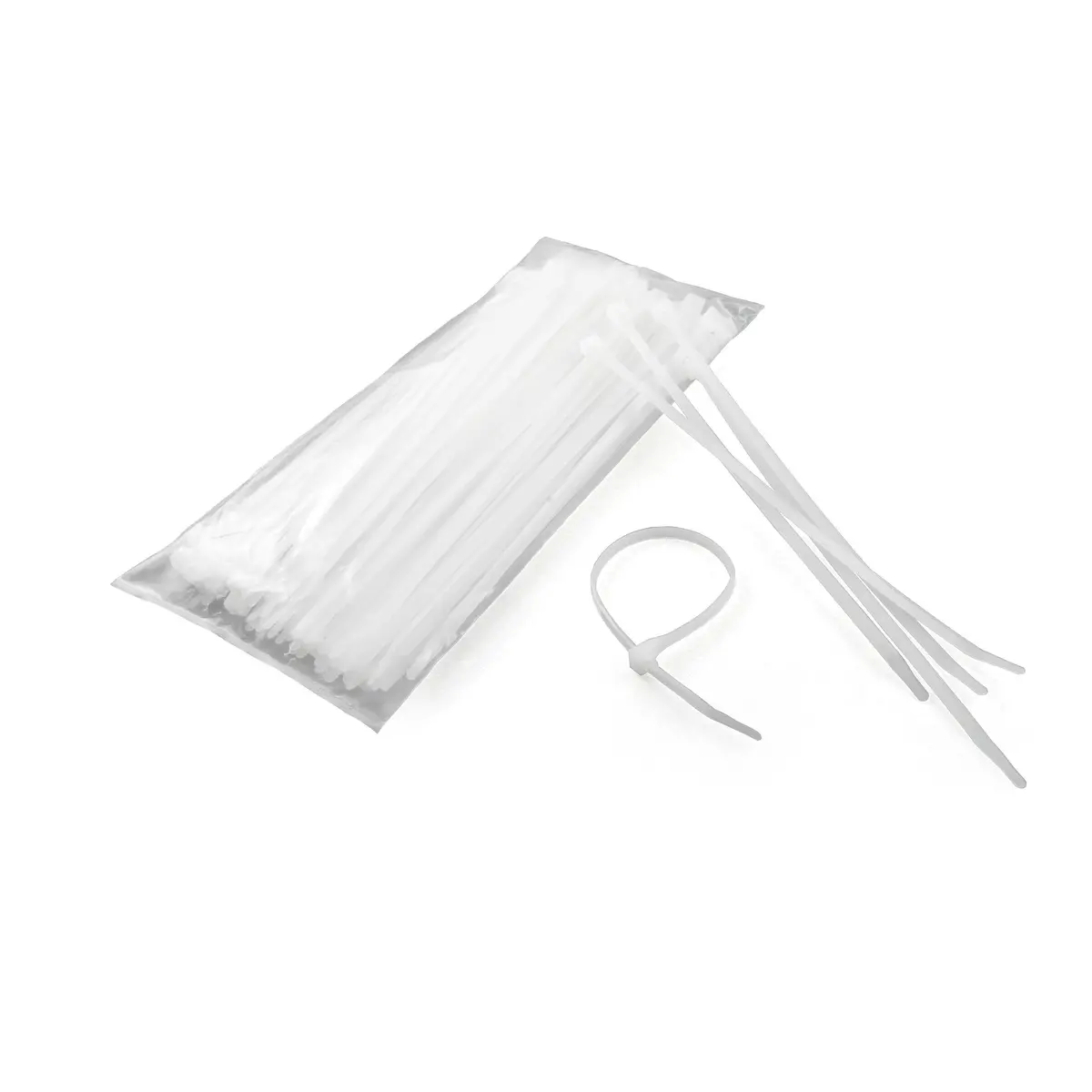 Curt 59728 Plastic Zip Ties, White, 7-1/4-Inch Long, Pack Of 100 1