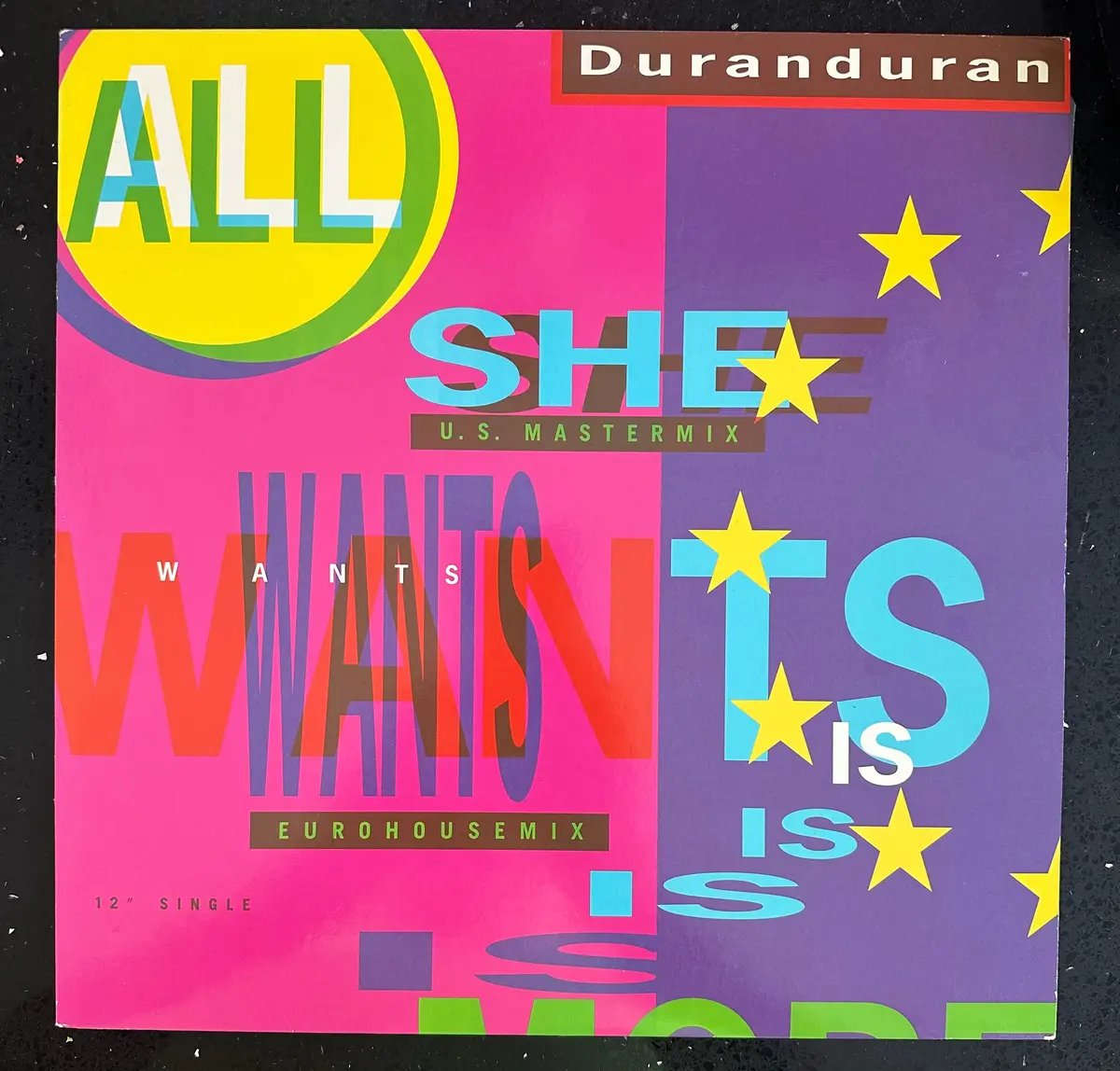 Duran Duran - All She Wants Is - 12" Single Lp Vinyl - Used 1