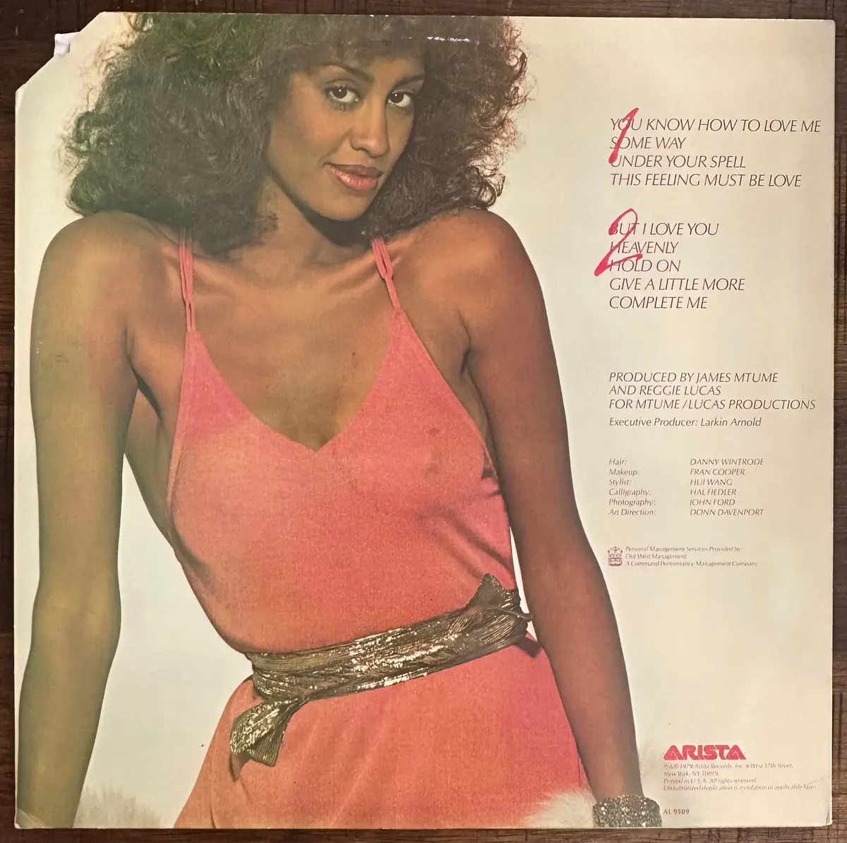 Phyllis Hyman - You Know How To Love Me - Promotional Lp Vinyl - Used 2
