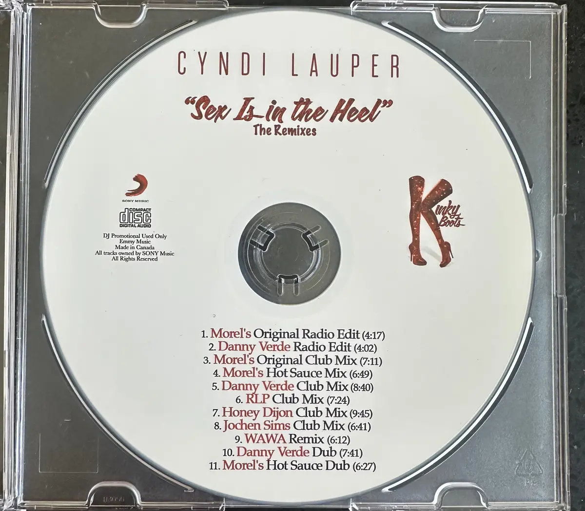 Cyndi Lauper: Sex Is In The Heel (Remixes) Promo Cd Single 2