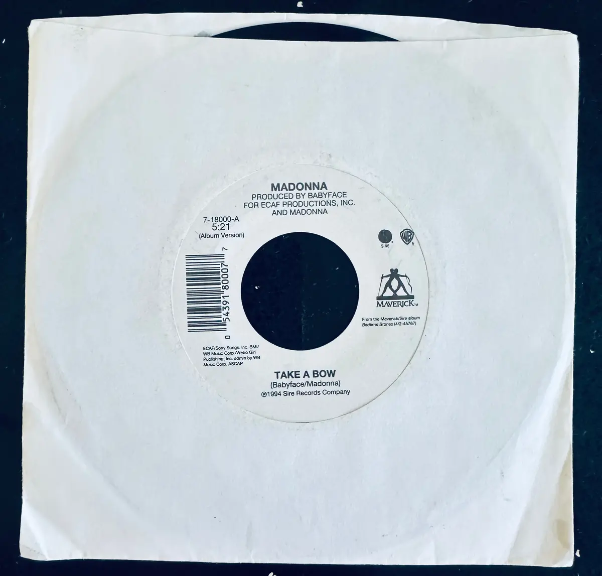 Madonna Take A Bow 45 Record 1