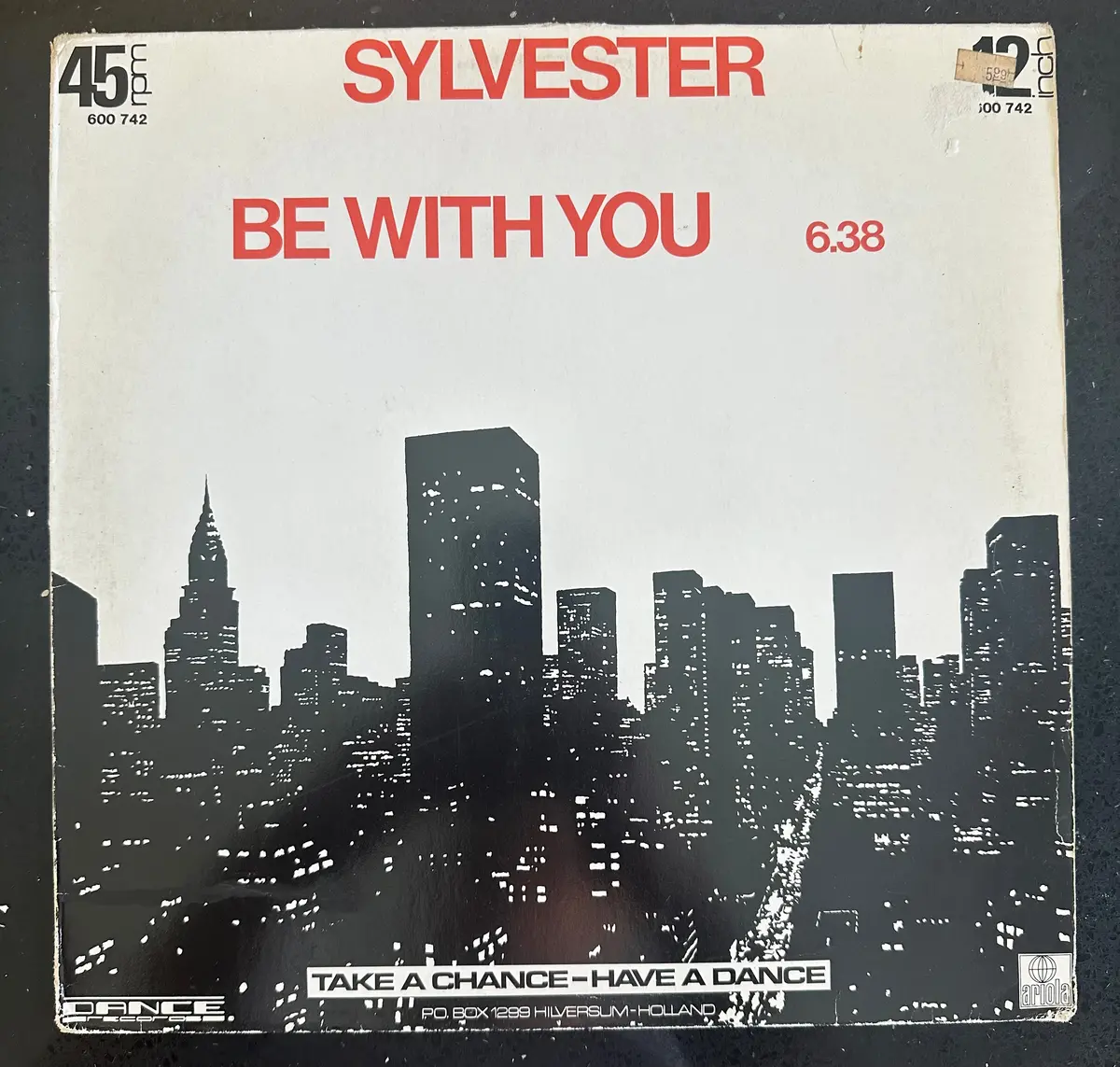 Sylvester -  Be With You 12" Single Lp Vinyl '82 - Used 1