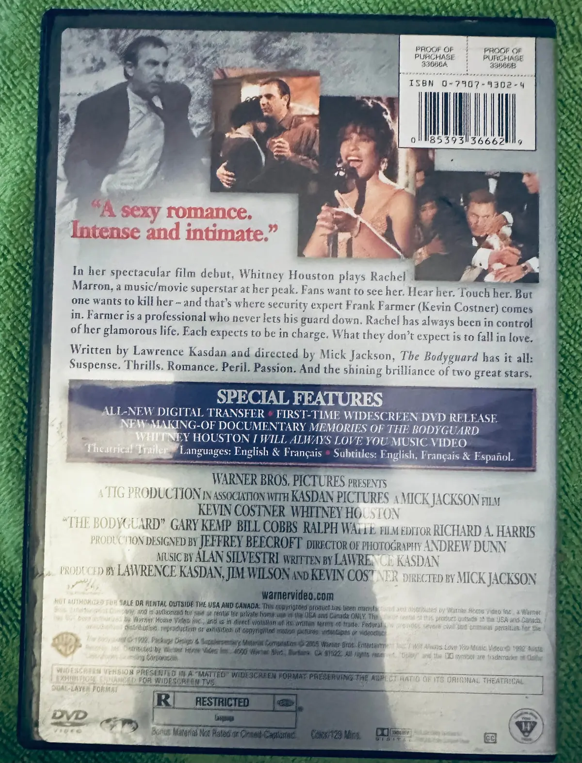 The Bodyguard, Special Edition, Dvd Whitney Houston Used 2