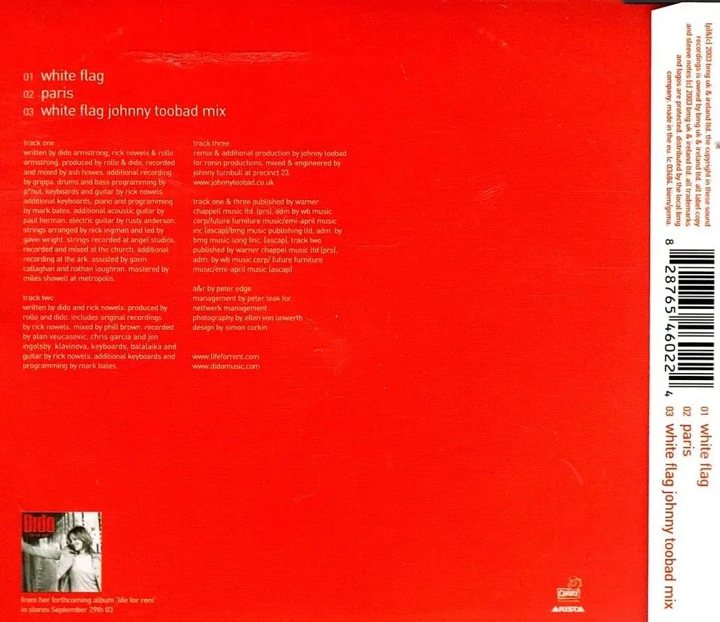 Dido - White Flag (Import Cd Single) Used 2