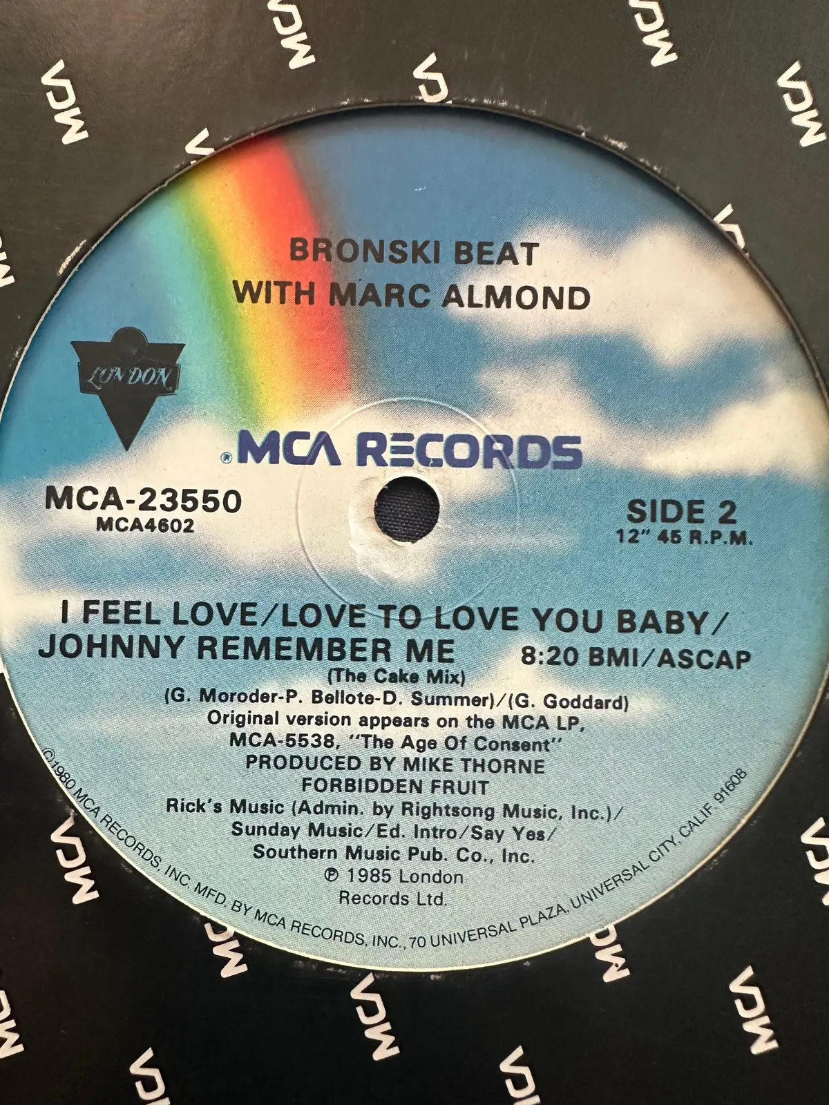Bronski Beat With Marc Almond - I Feel Love / Love To Love You Baby / Johnny Remember Me Lp 12” Vinyl Single - Used 2