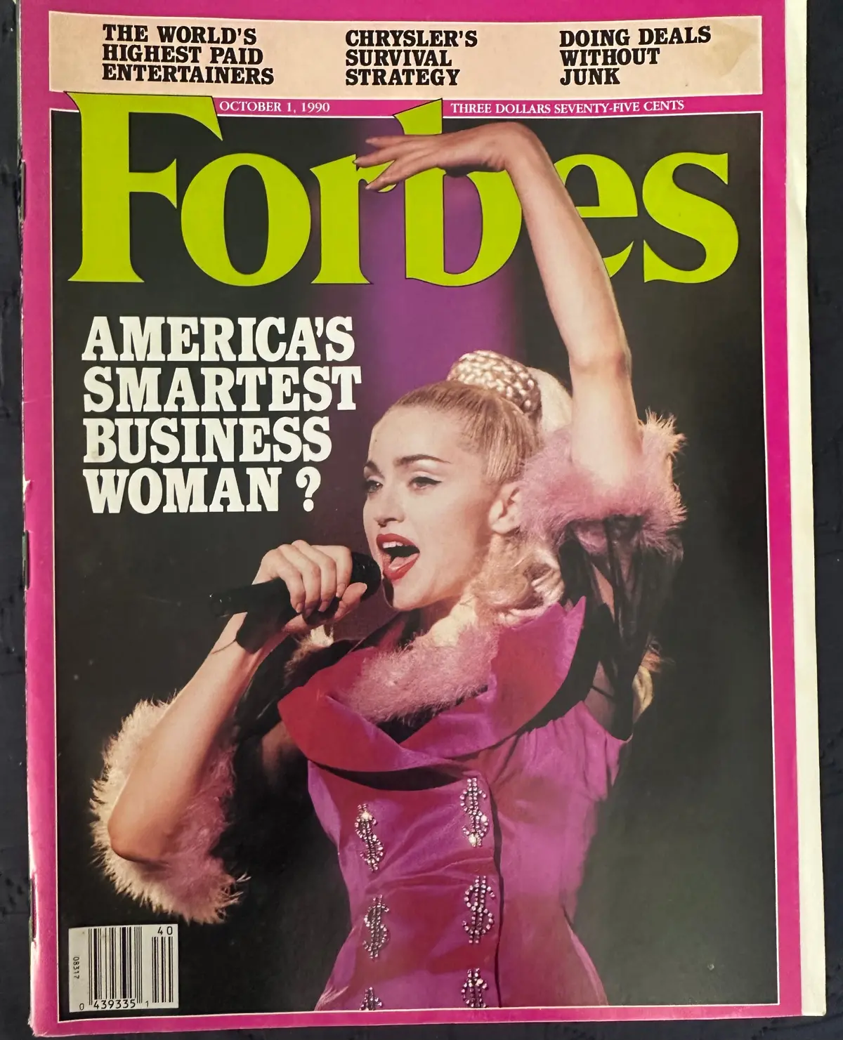 Madonna Forbes Magazine Us 1990 1