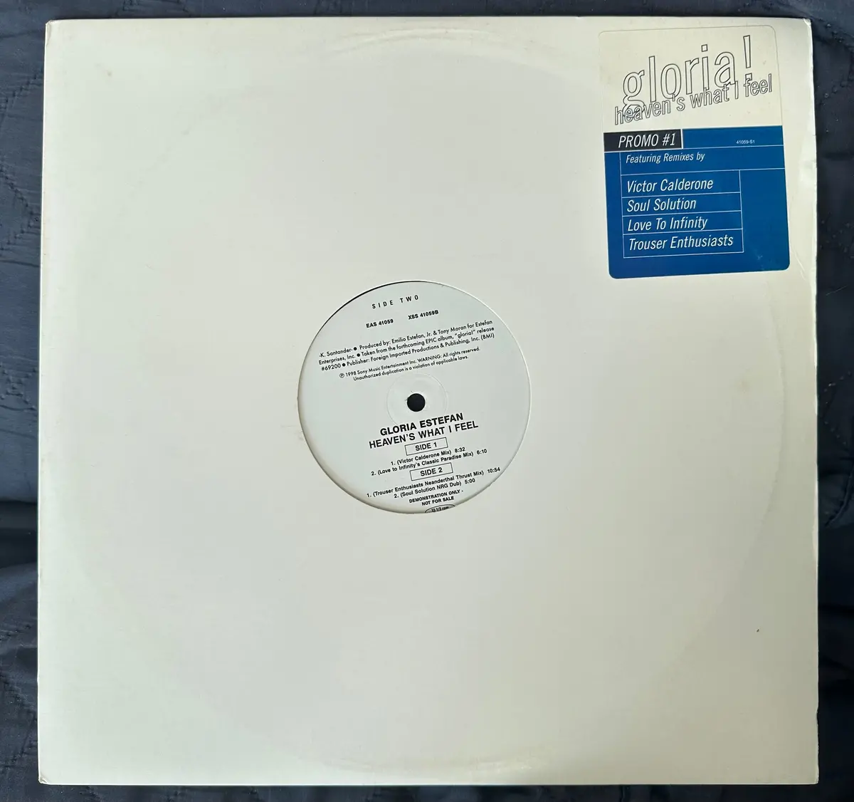 Gloria Estefan 12” Single - Heaven's What I Feel Promo #1  Lp Vinyl - Used 1