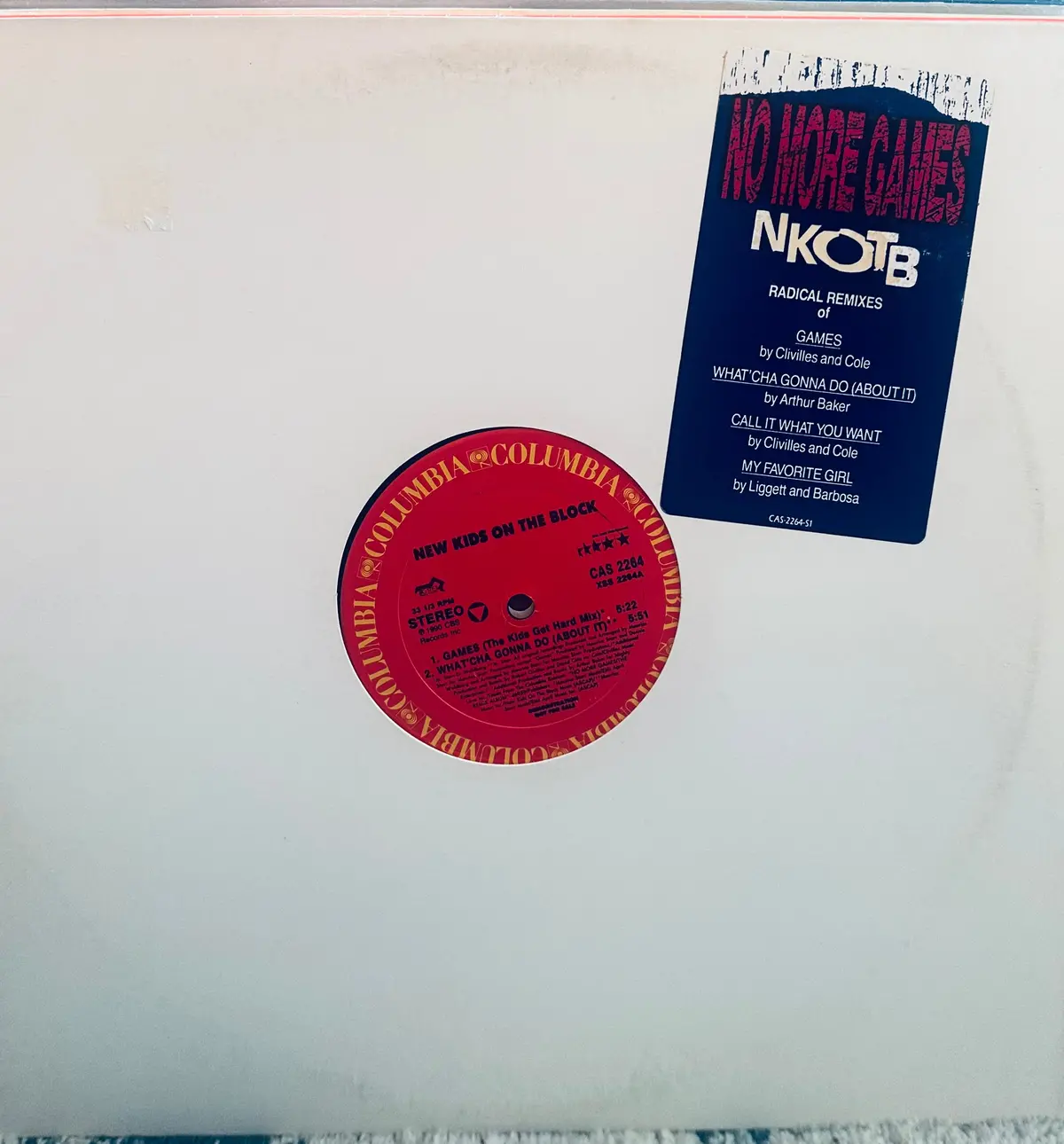 New Kids On The Block - No More Games 12" Single Lp Vinyl - Used 1