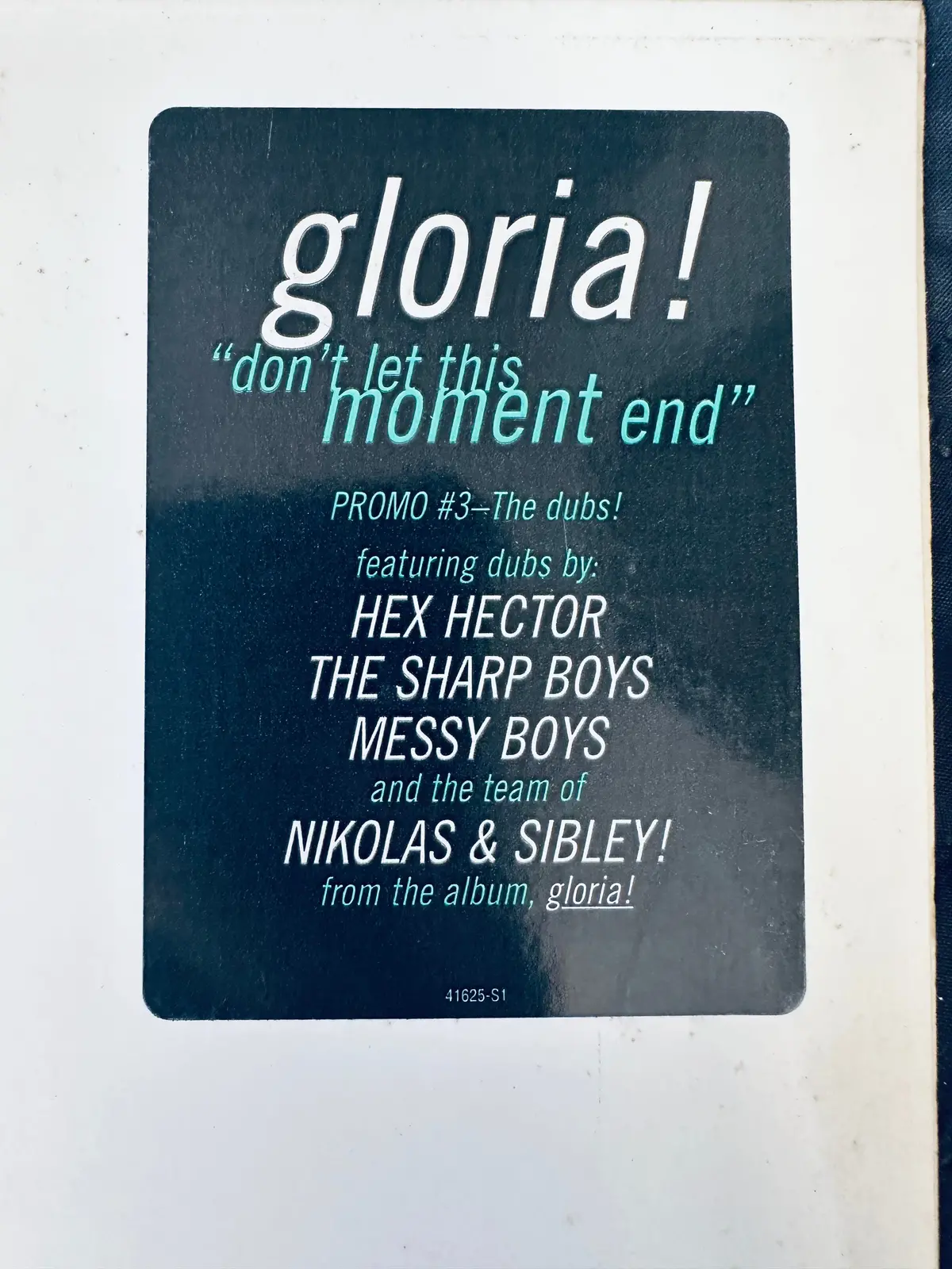 Gloria Estefan 12” Single - Don’T Let This Moment End Promo #3 Lp Vinyl - Used 2