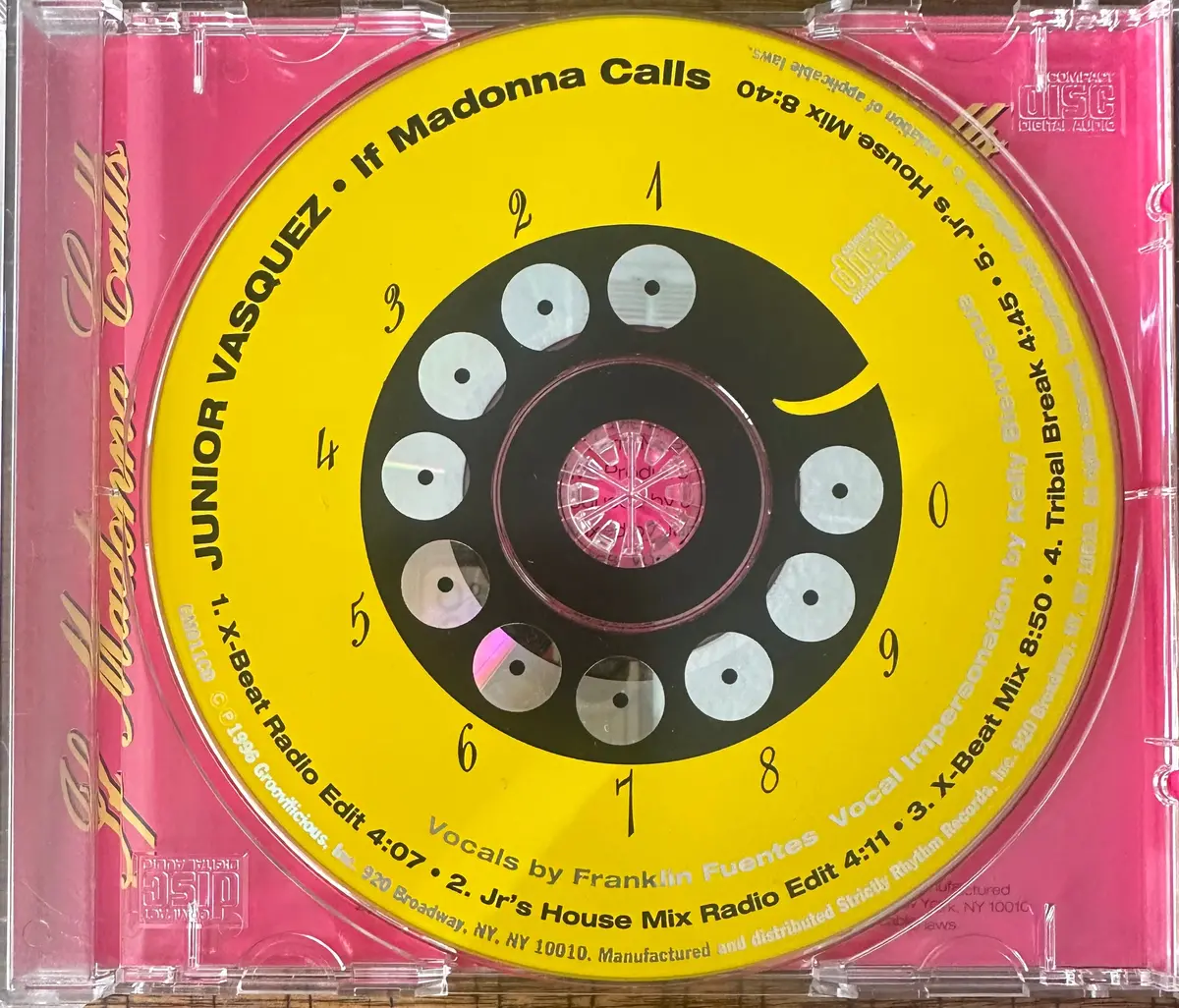 Junior Vasquez ‎– If Madonna Calls (Us Maxi-Cd Single) Used 1