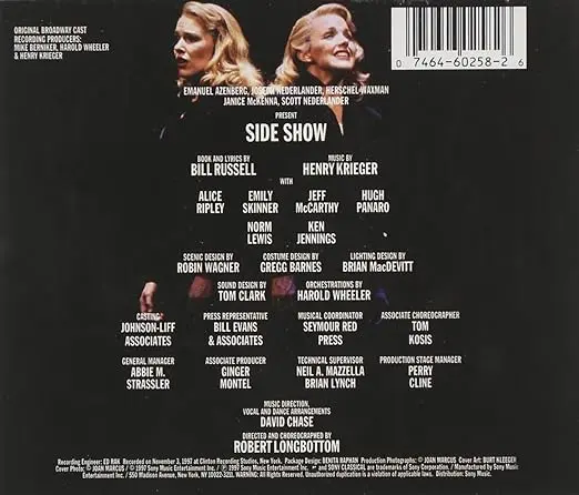 Side Show (Original Broadway Cast Recording) Cd - Used 2