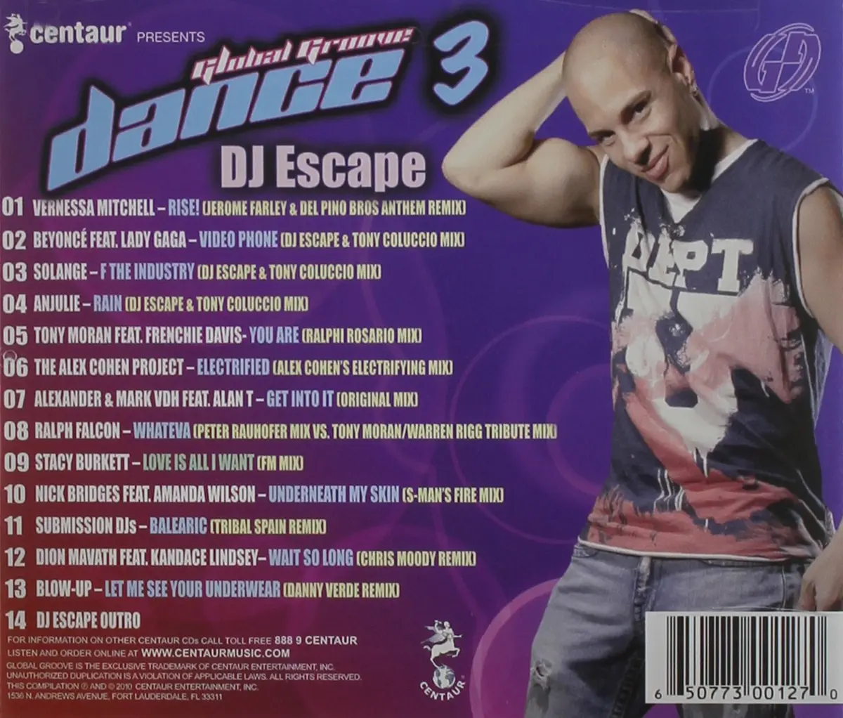 Dj Escape - Global Grooves Dance Vol.3 Cd - Used 2