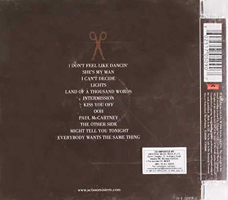 Scissor Sisters - Ta-Dah (Used Cd) 2