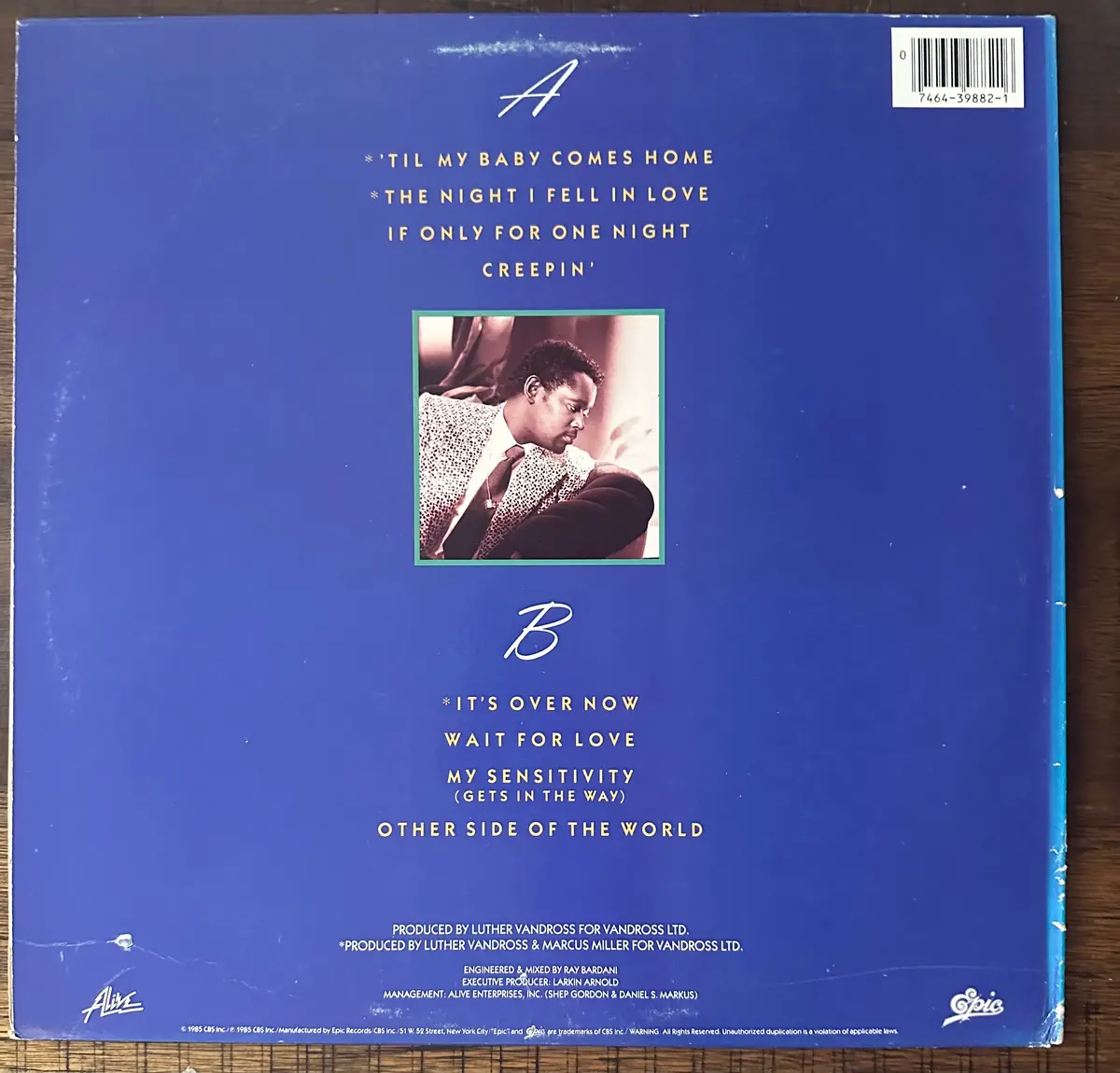 Luther Vandross - The Night I Fell In Love Lp Vinyl Used 1985 2
