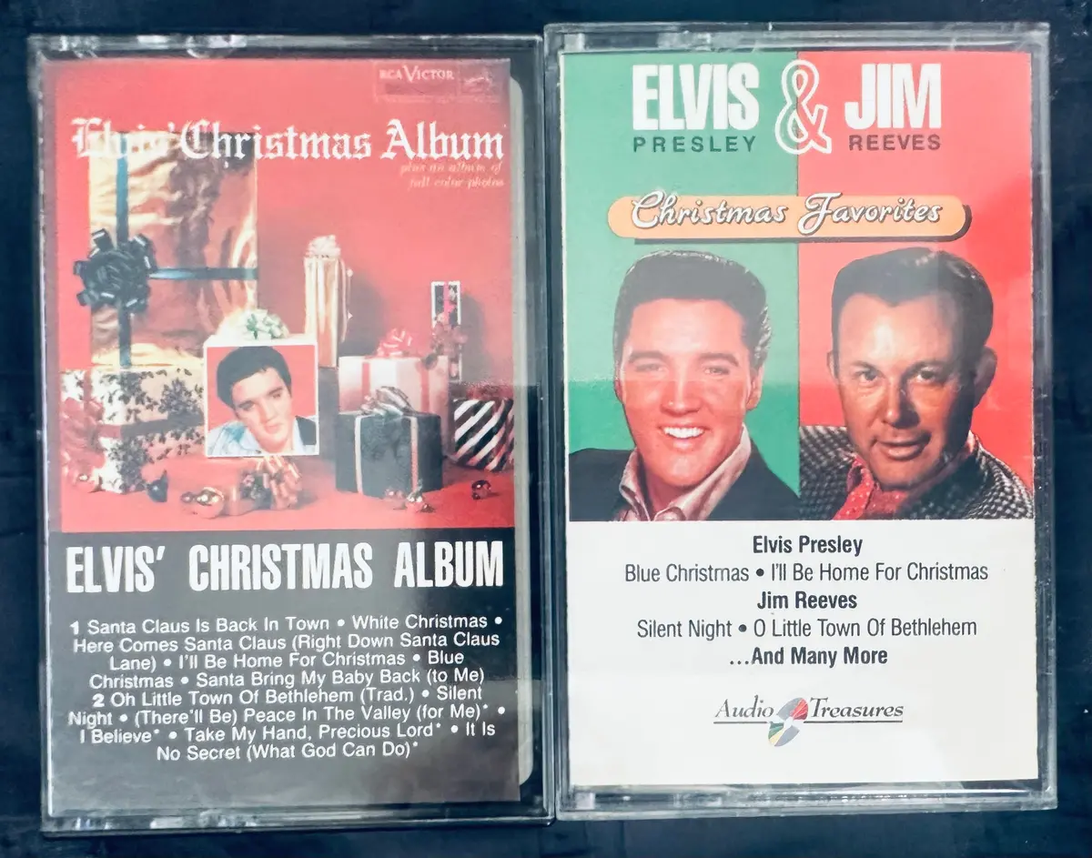 Elvis  Presley - 2 Christmas Cassette Tapes Used 1