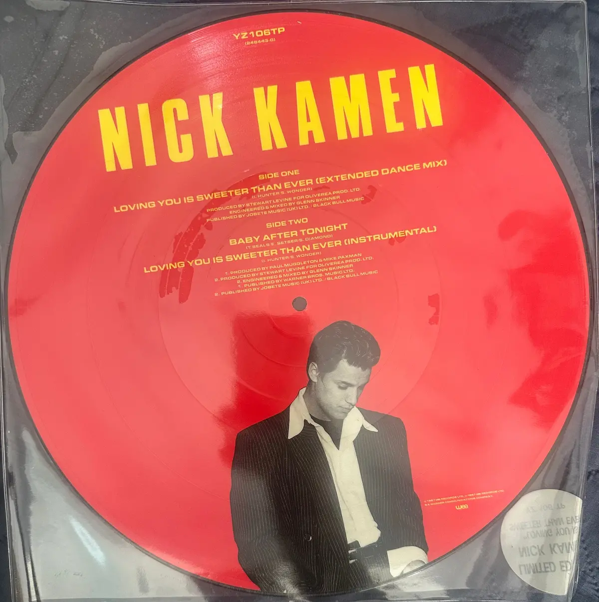 Nick Kamen - Loving You Is Sweeter Than Ever Uk  Lp  Picture Disc 12” Single Vinyl - Used 1