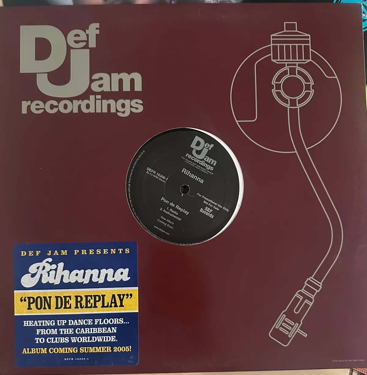 Rihanna - Pon De Replay Promotional 12" Single Lp Vinyl - Used 1
