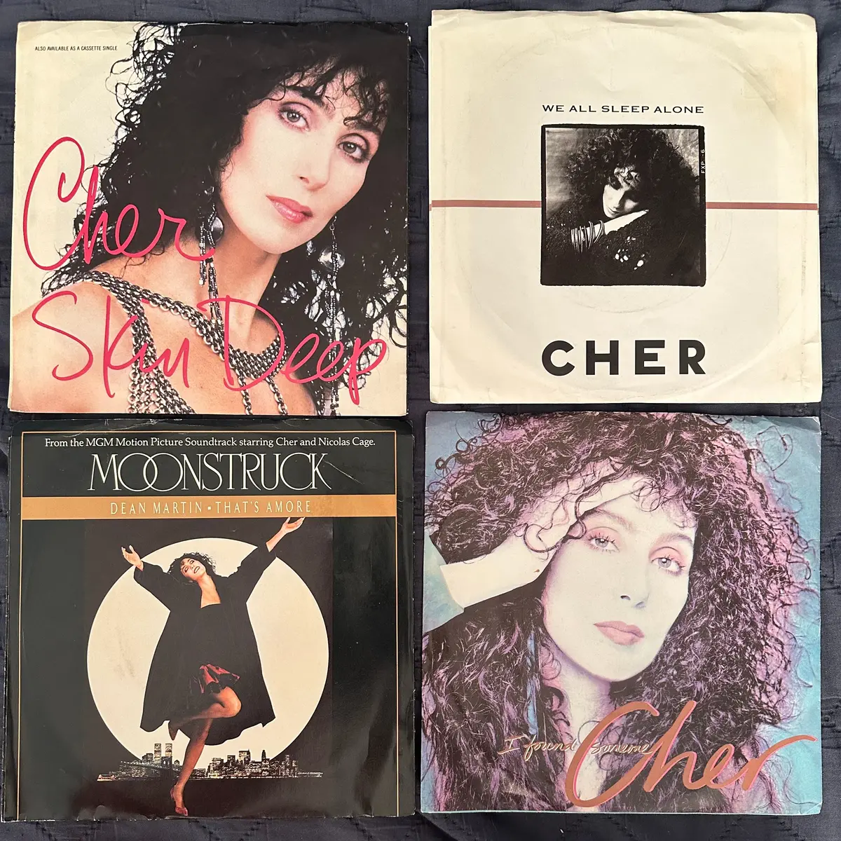 Cher - Set Of Four 7” 45 Records Used 1