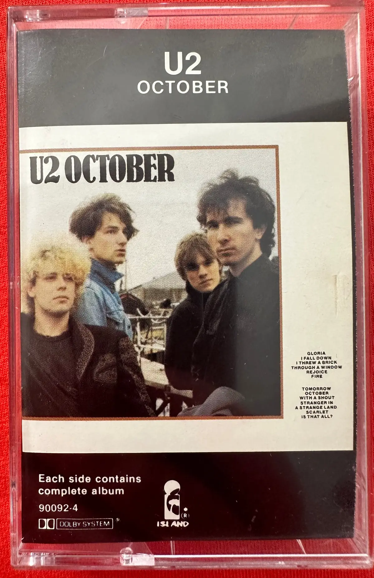 U2 - October Cassette Tape - Used 1