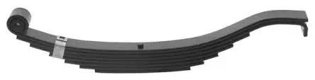7 Leaf Slipper Spring For 15,000-Lb Trailer Axles - 30" Long (7,500 # Each) W/ 1" Rubber Bushings 1