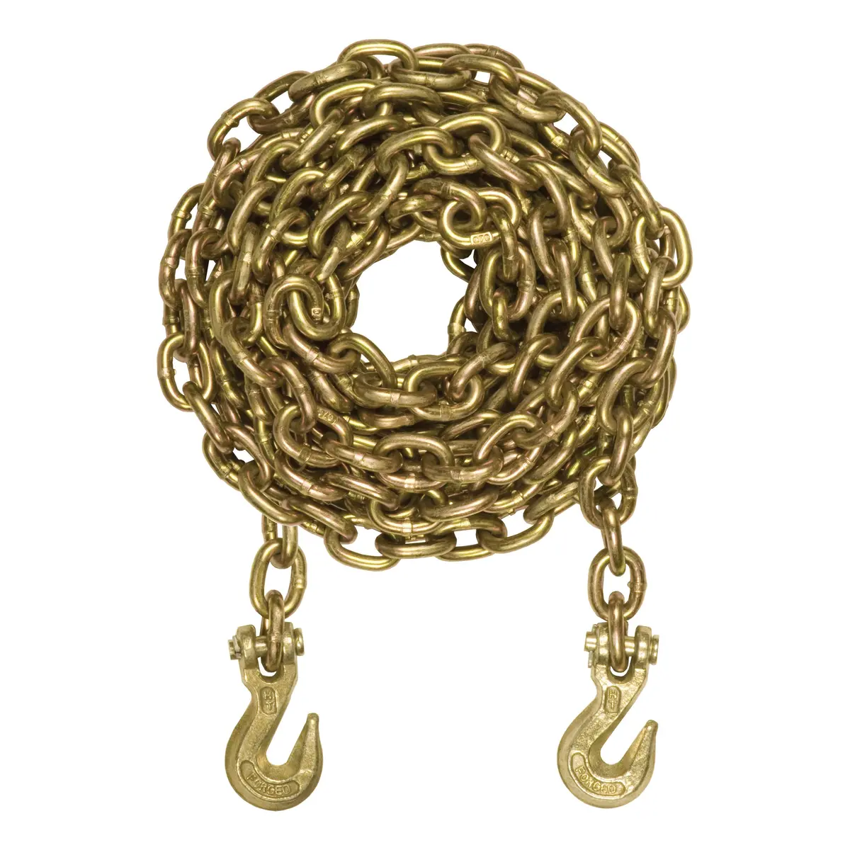 Curt 80308 25-Foot Trailer Safety Transport Tie-Down Load Binder Chain, 5/16-Inch Clevis Hooks, 18,800 Lbs. Break Strength 1