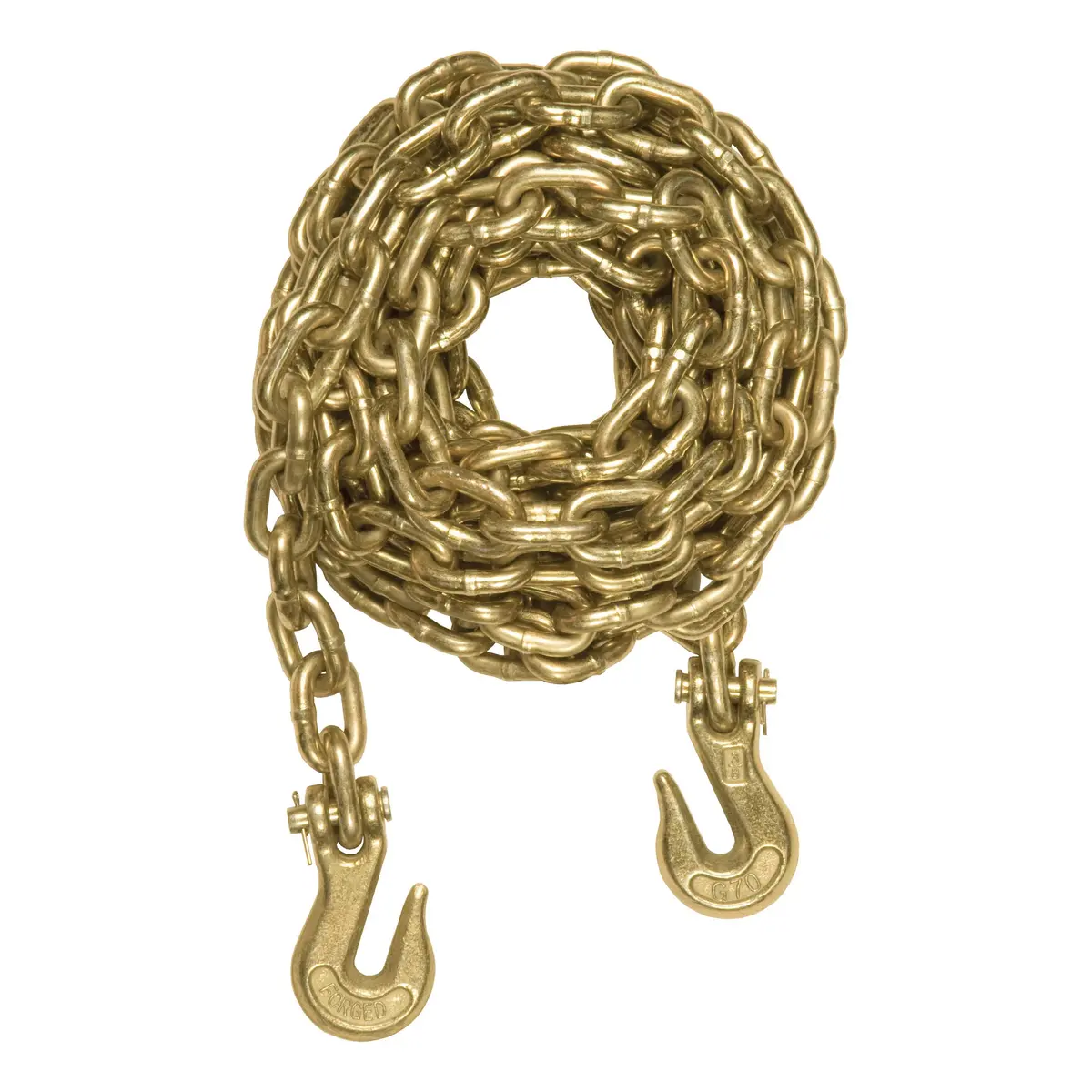 Curt 80311 20-Foot Trailer Safety Transport Tie-Down Load Binder Chain, 3/8-Inch Clevis Hooks, 26,400 Lbs. Break Strength 1
