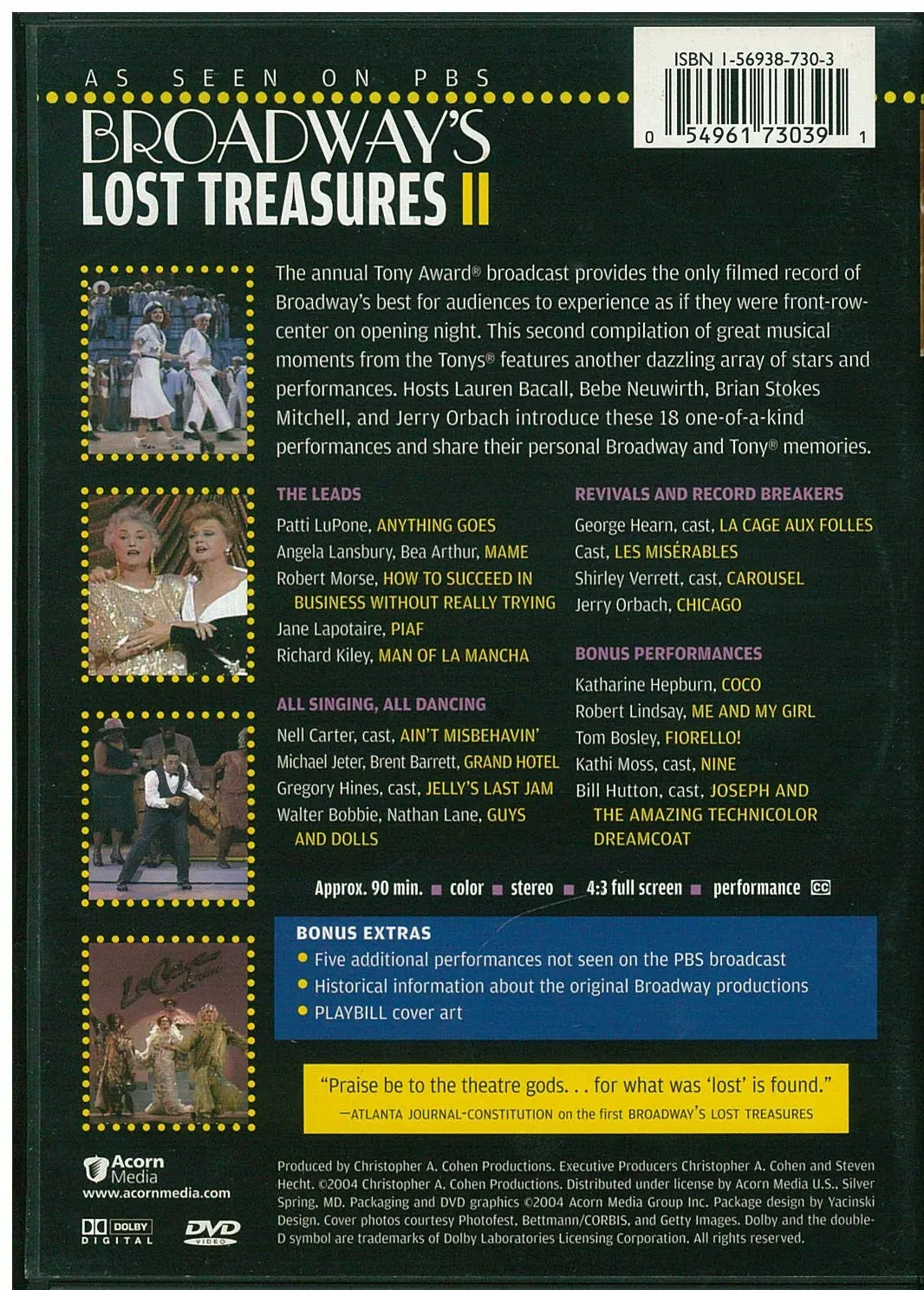 Broadways Lost Treasures Volume Two Dvd Used 2