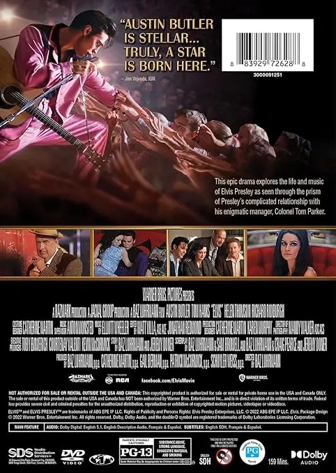 Baz Luhrmann' Elvis (Dvd) New 2