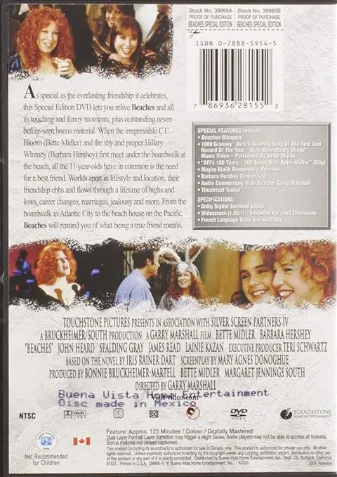 Bette Midler - Beaches (Special Edition) Dvd - New 2
