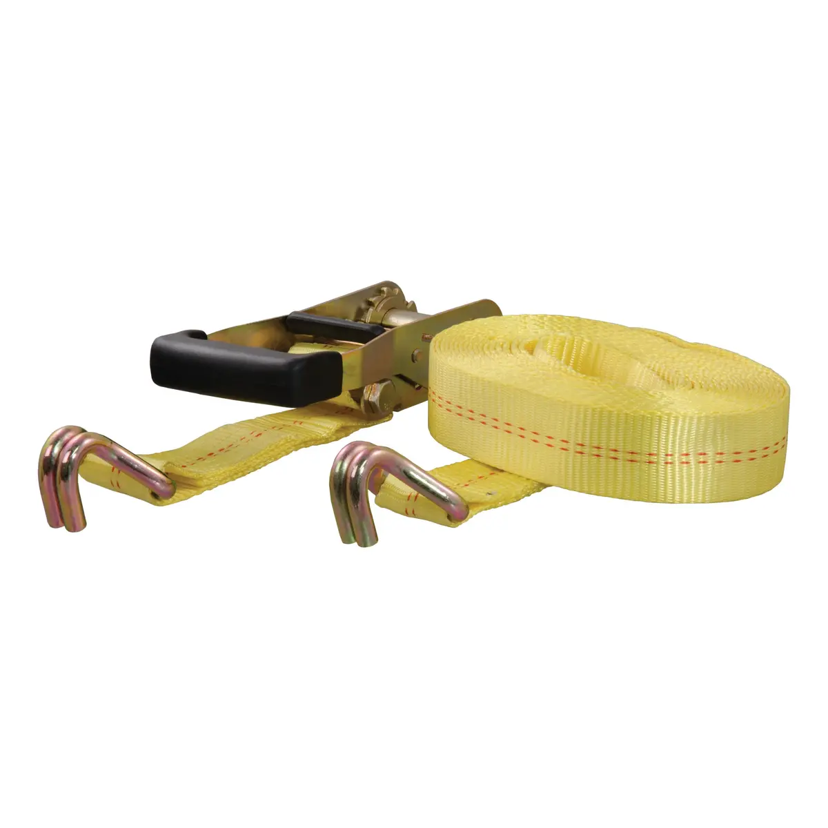 Curt 83047 2-Inch X 27-Foot Yellow Nylon Ratchet Strap, 10,000 Lbs. Break Strength 1
