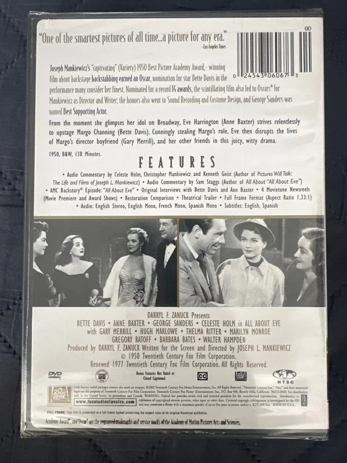 Bette Davis - All About Eve (Dvd) New 2