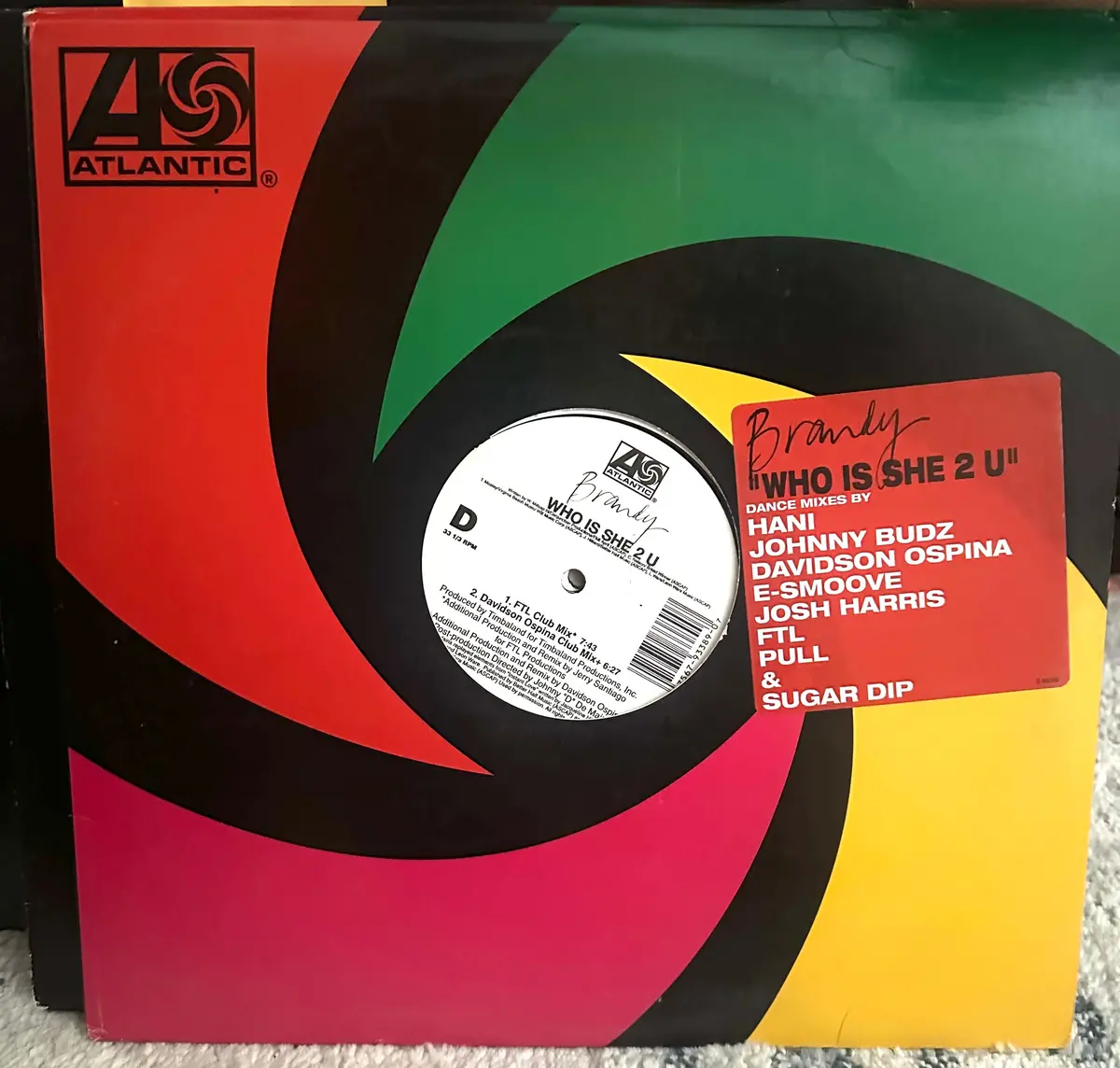 Brandy -  Who Is She 2 U  (Promotional) 12" Single 2Xlp Vinyl - Used 1